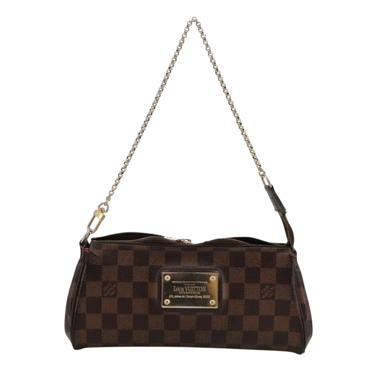 LOUIS VUITTON Damier Ebene Eva Shoulder Bag 2way N55213 LV Auth 103893