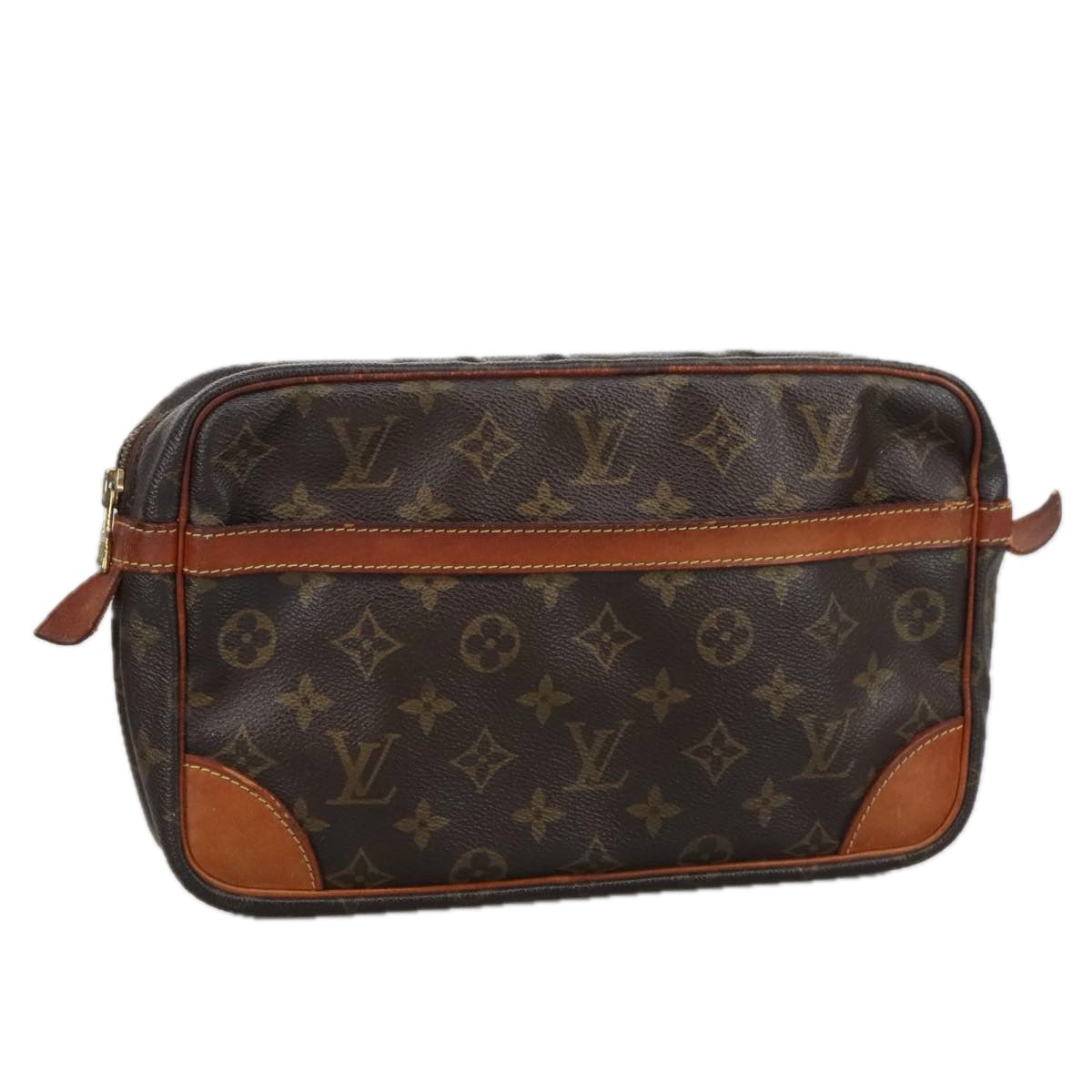 LOUIS VUITTON Monogram Compiegne 28 Clutch Bag M51845 LV Auth 103918