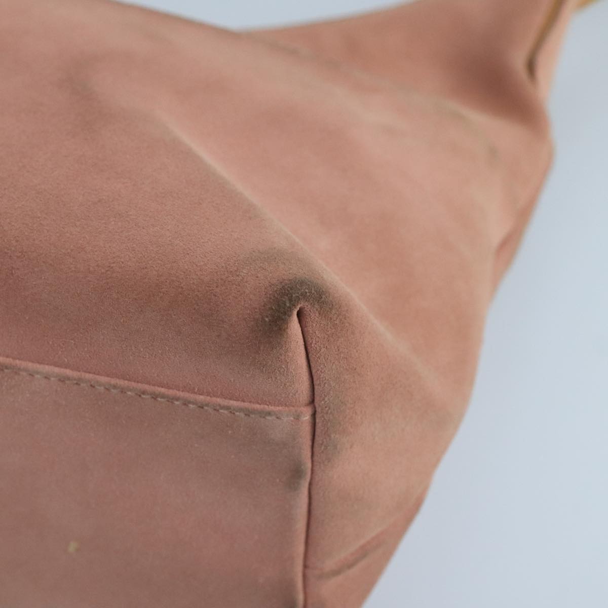 GUCCI Hand Bag Suede Pink Gold 001 3386 1705 Auth 103940