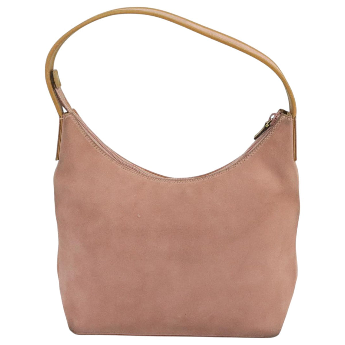 GUCCI Hand Bag Suede Pink Gold 001 3386 1705 Auth 103940