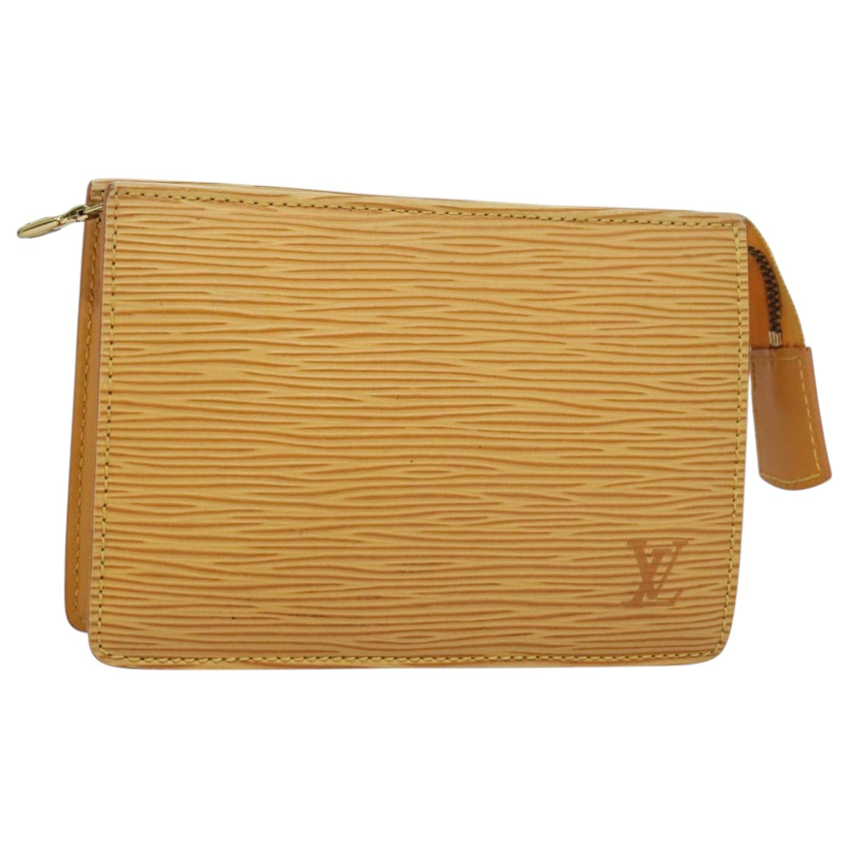 LOUIS VUITTON Epi Poche Toilette 15 Pouch Yellow LV Auth 103963