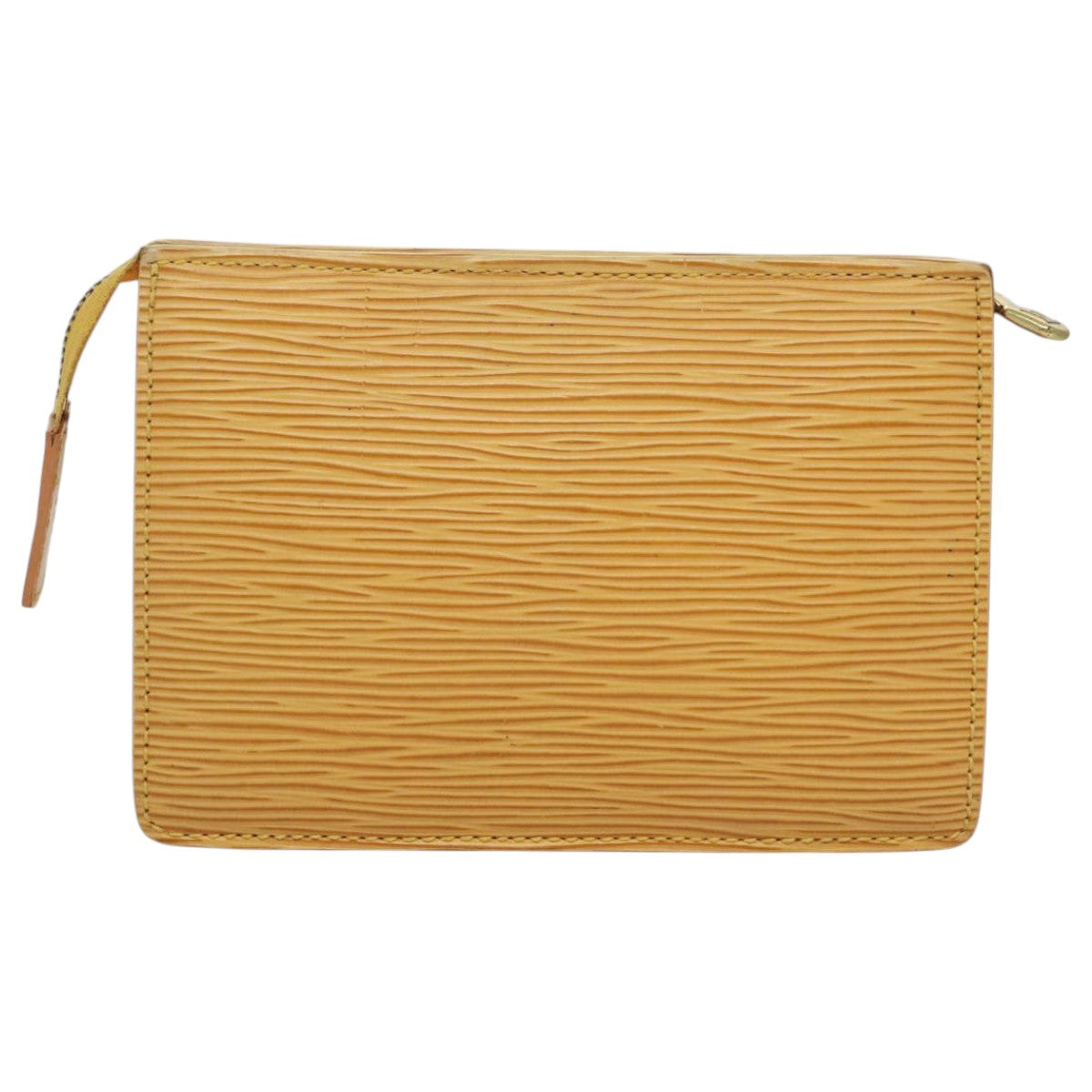 LOUIS VUITTON Epi Poche Toilette 15 Pouch Yellow LV Auth 103963