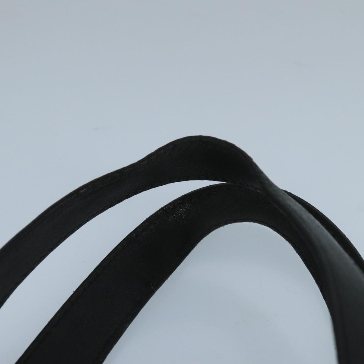 CELINE Macadam Canvas Hand Bag PVC Leather Black Gold Auth 104108