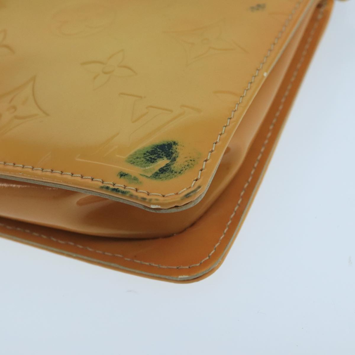 LOUIS VUITTON Monogram Vernis Lexington Accessory Pouch Beige M91010 Auth 104125