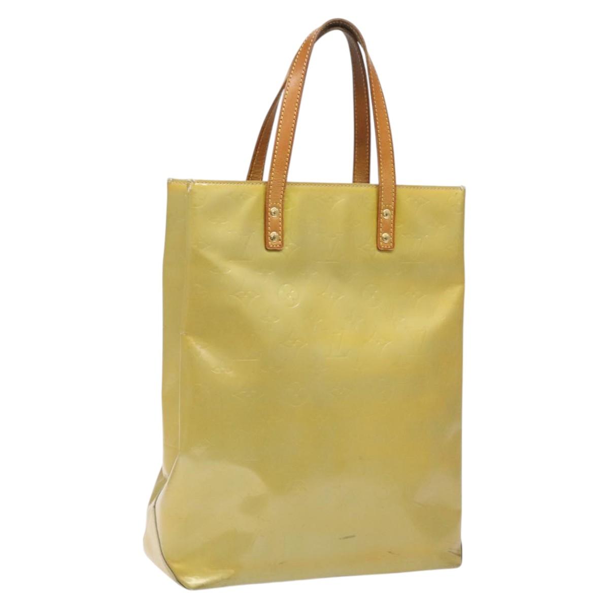 LOUIS VUITTON Monogram Vernis Reade MM Hand Bag Gris M91142 LV Auth 104154