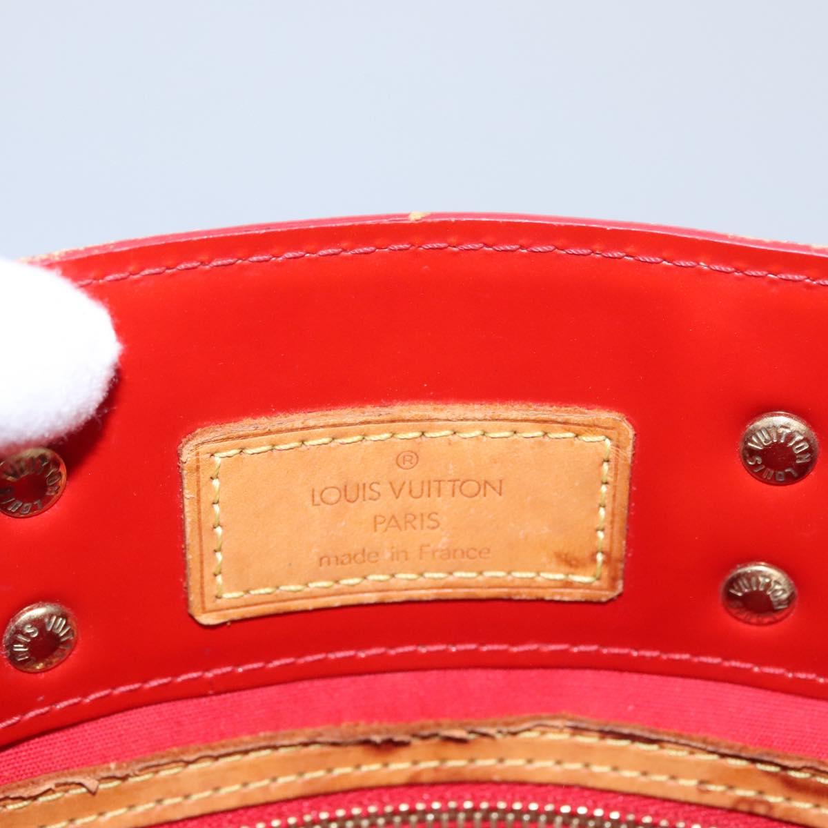 LOUIS VUITTON Monogram Vernis Reade PM Hand Bag Red Rouge M91088 LV Auth 104158