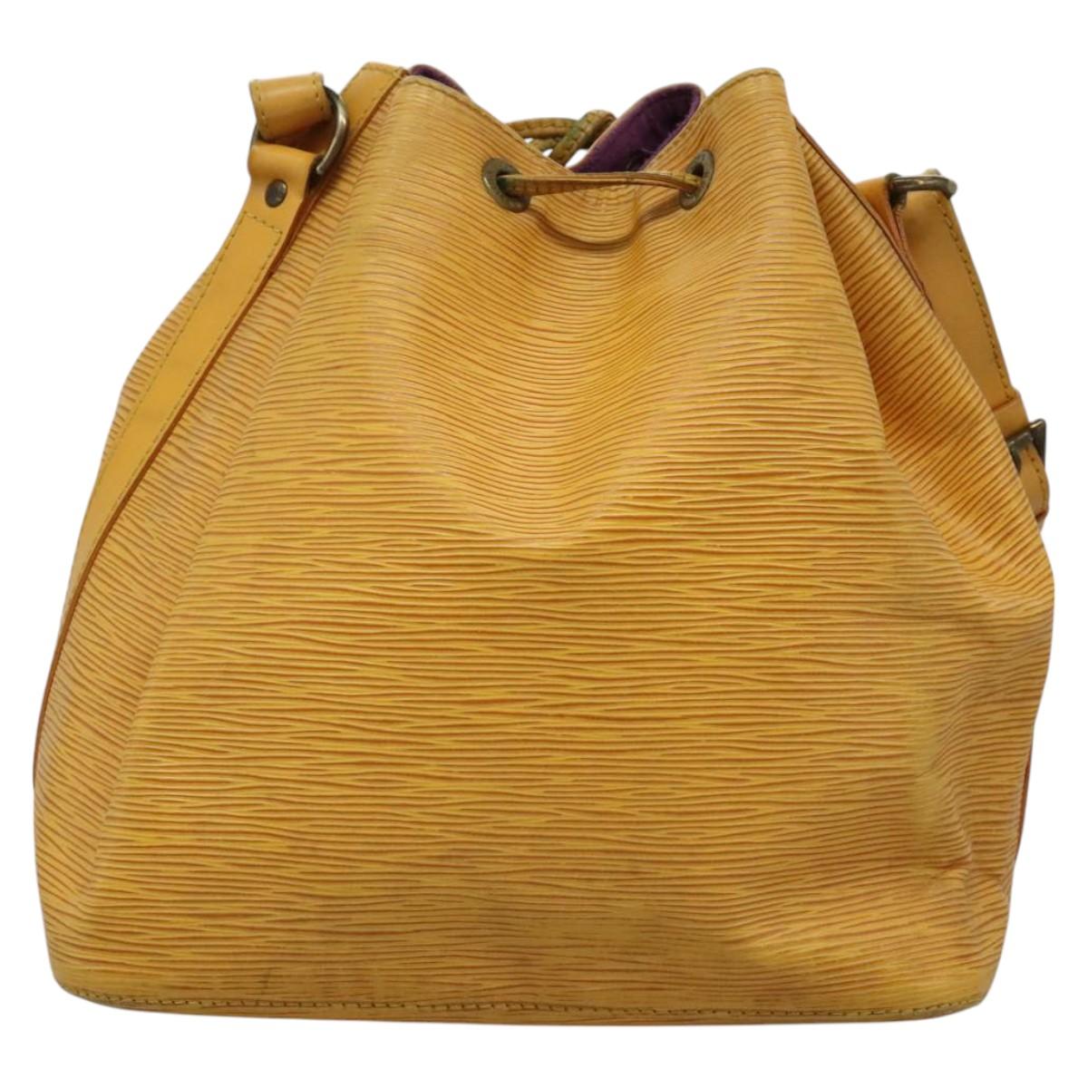 LOUIS VUITTON Epi Petit Noe Shoulder Bag Yellow M44109 LV Auth 104159