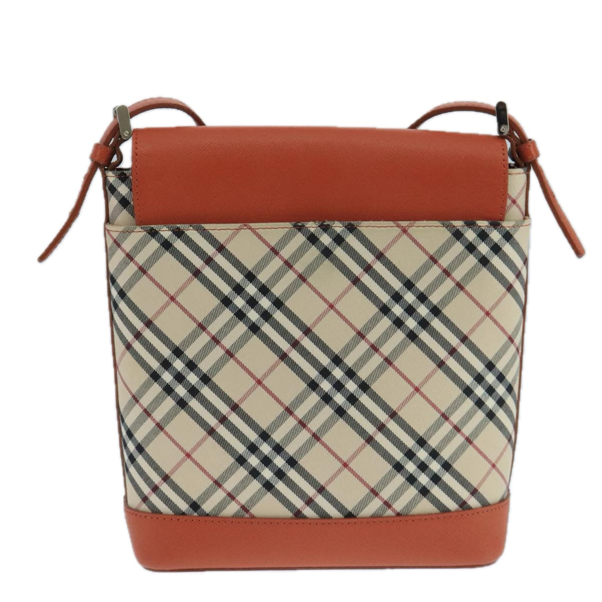 BURBERRY Nova Check Shoulder Bag Canvas Beige Auth 104180