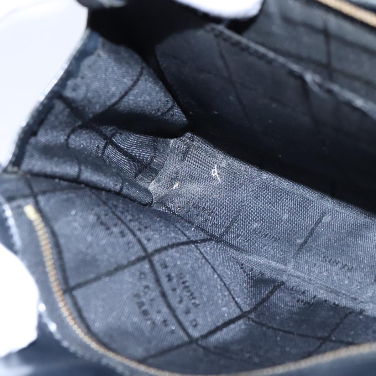 CELINE Macadam Canvas Shoulder Bag PVC Leather Black Auth 104219