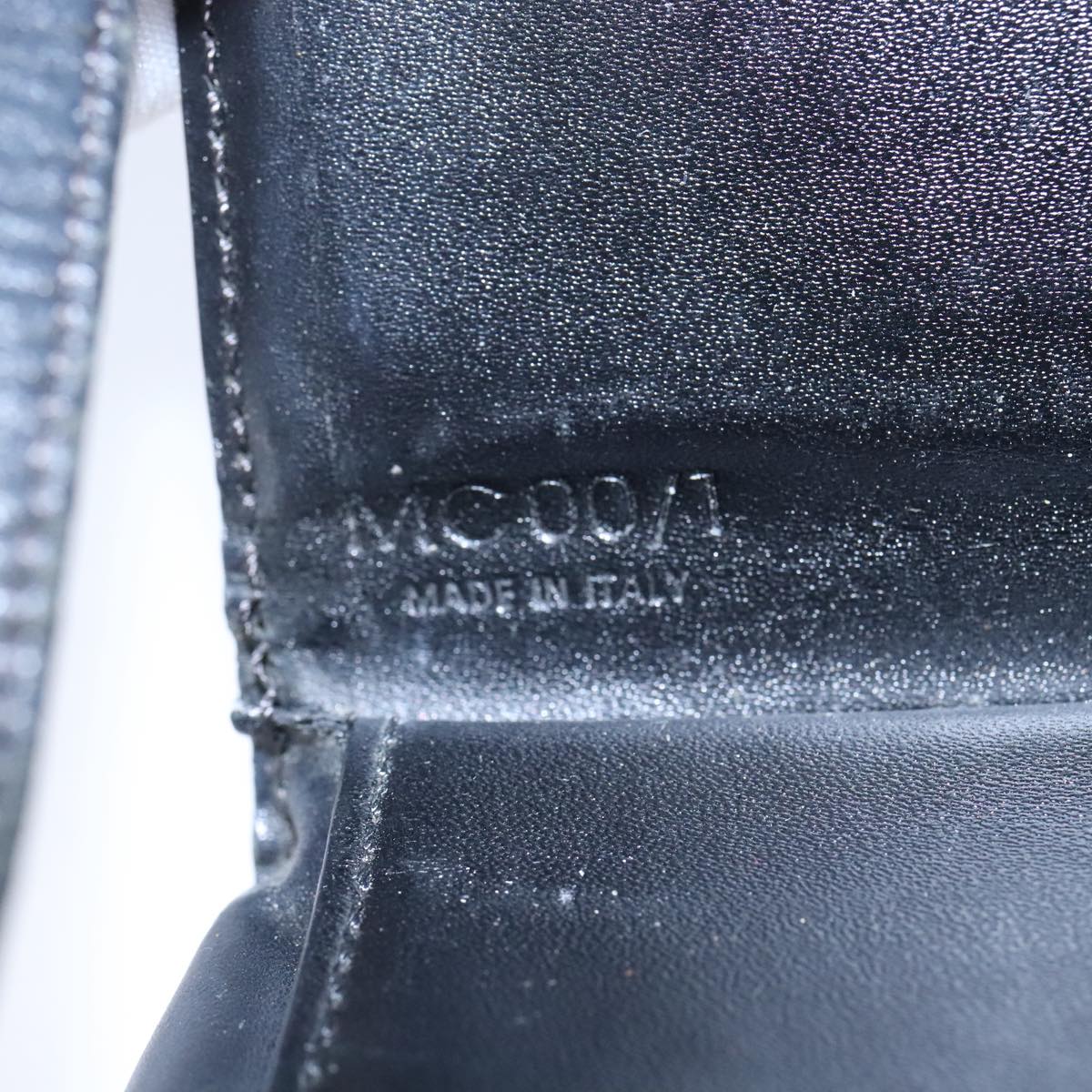 CELINE Macadam Canvas Shoulder Bag PVC Leather Black Auth 104219