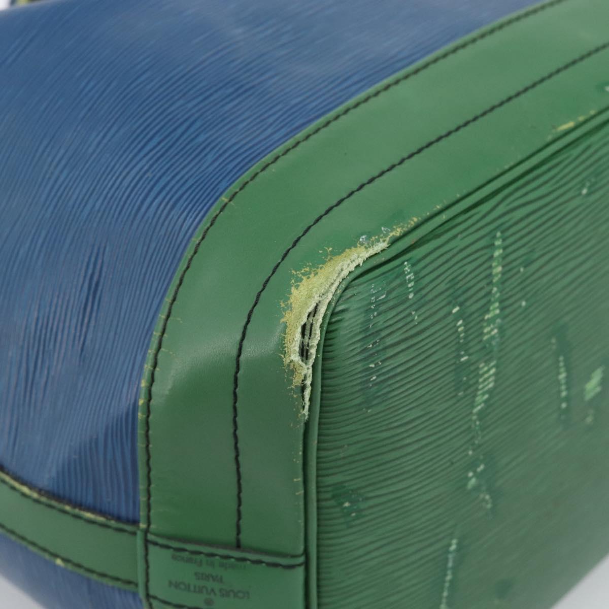 LOUIS VUITTON Epi Noe Shoulder Bag Bicolor Green Blue M44044 LV Auth 104232