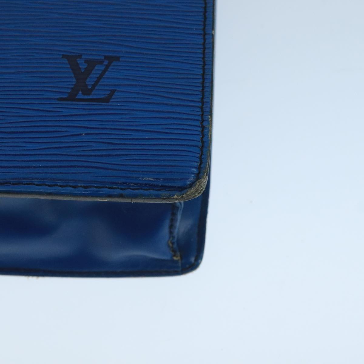 LOUIS VUITTON Epi Sac Plat Hand Bag Blue M52075 LV Auth 104258