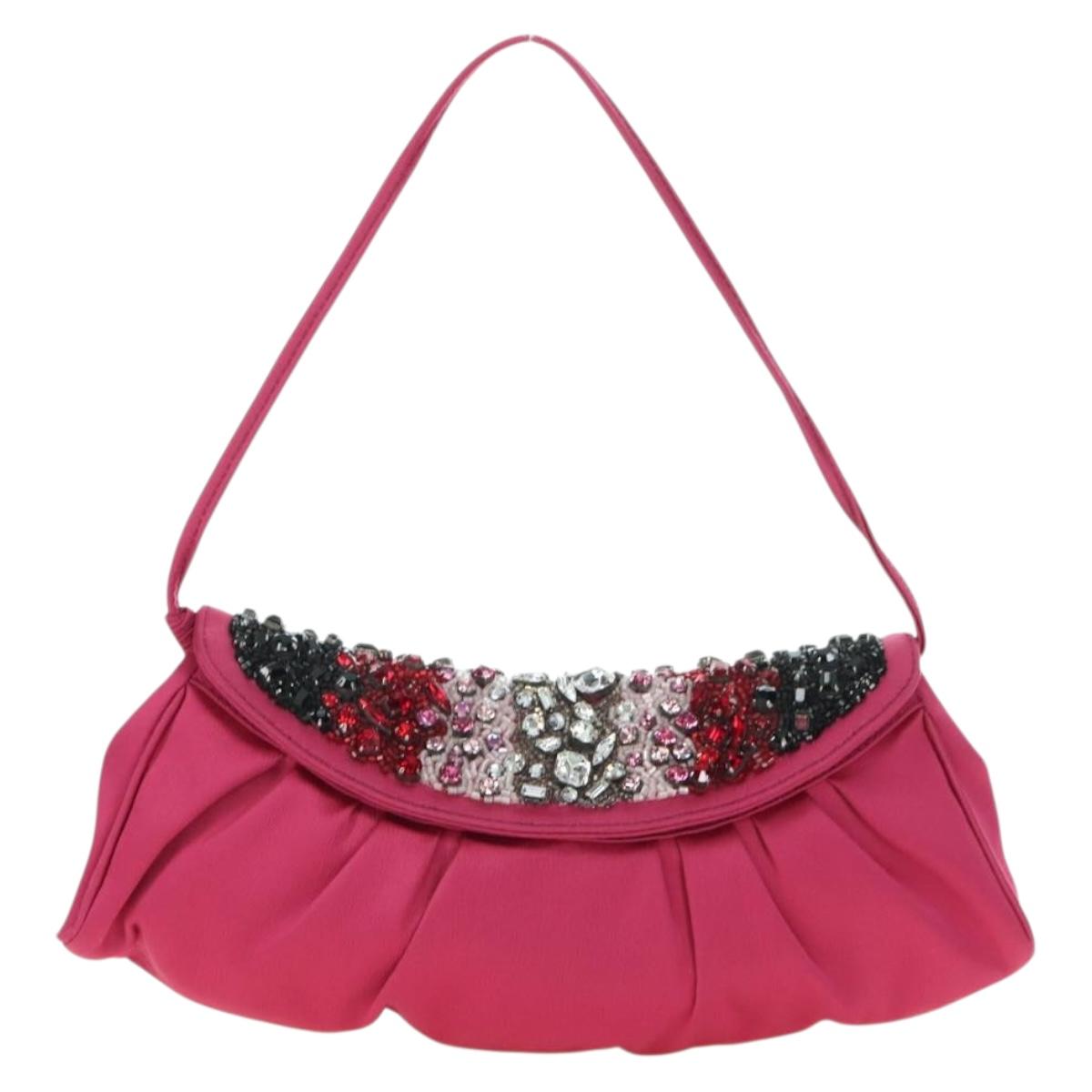 CELINE Shoulder Bag Nylon Purple Auth 104285V