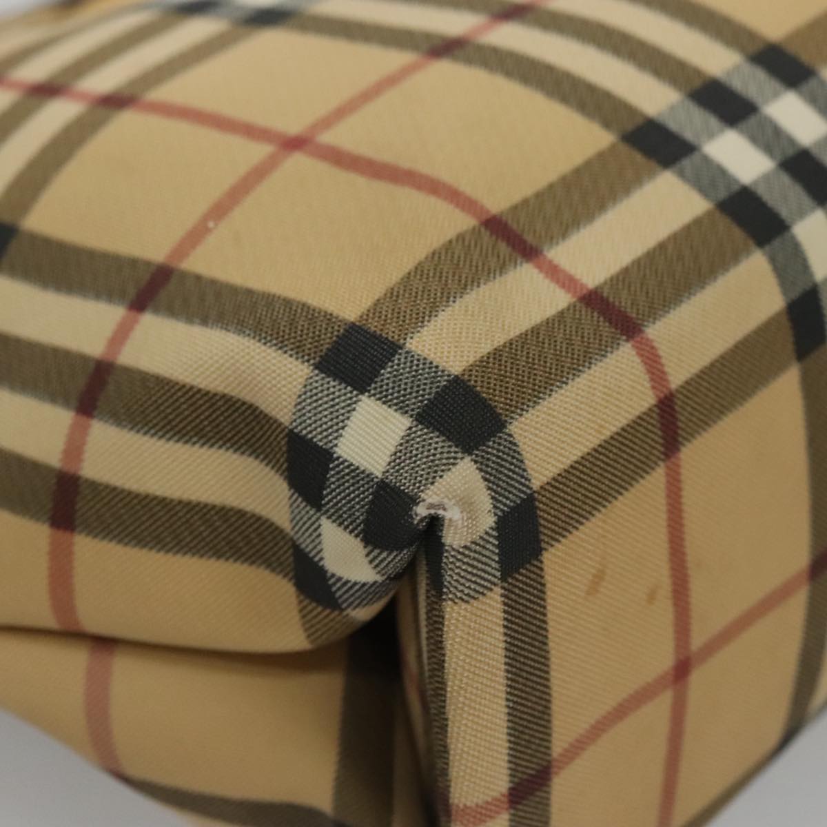 BURBERRY Nova Check Tote Bag PVC Beige Auth 104293