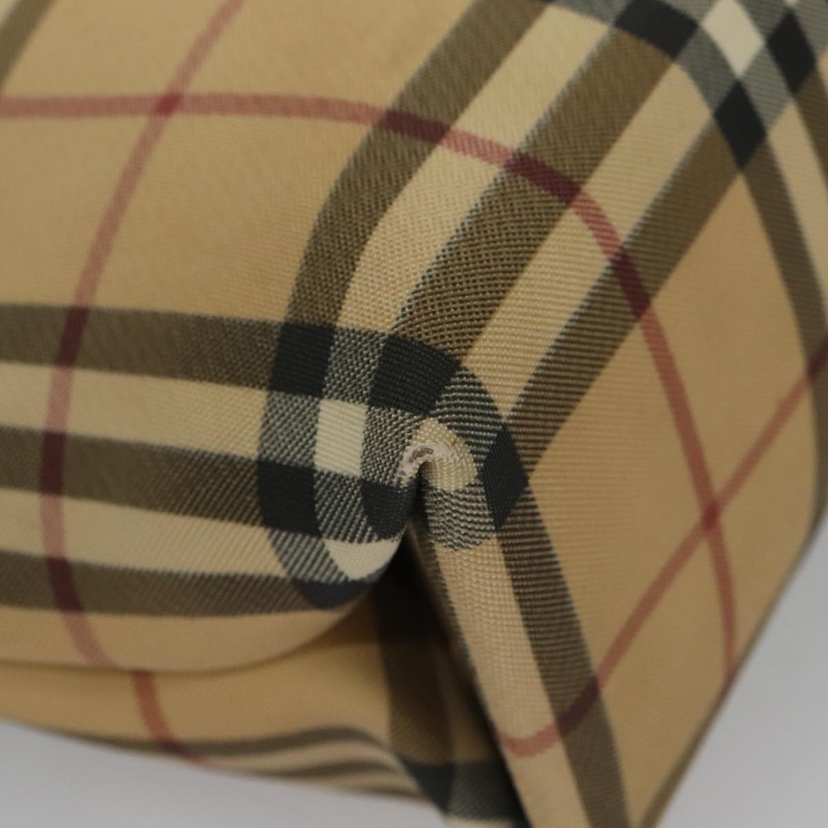 BURBERRY Nova Check Tote Bag PVC Beige Auth 104293