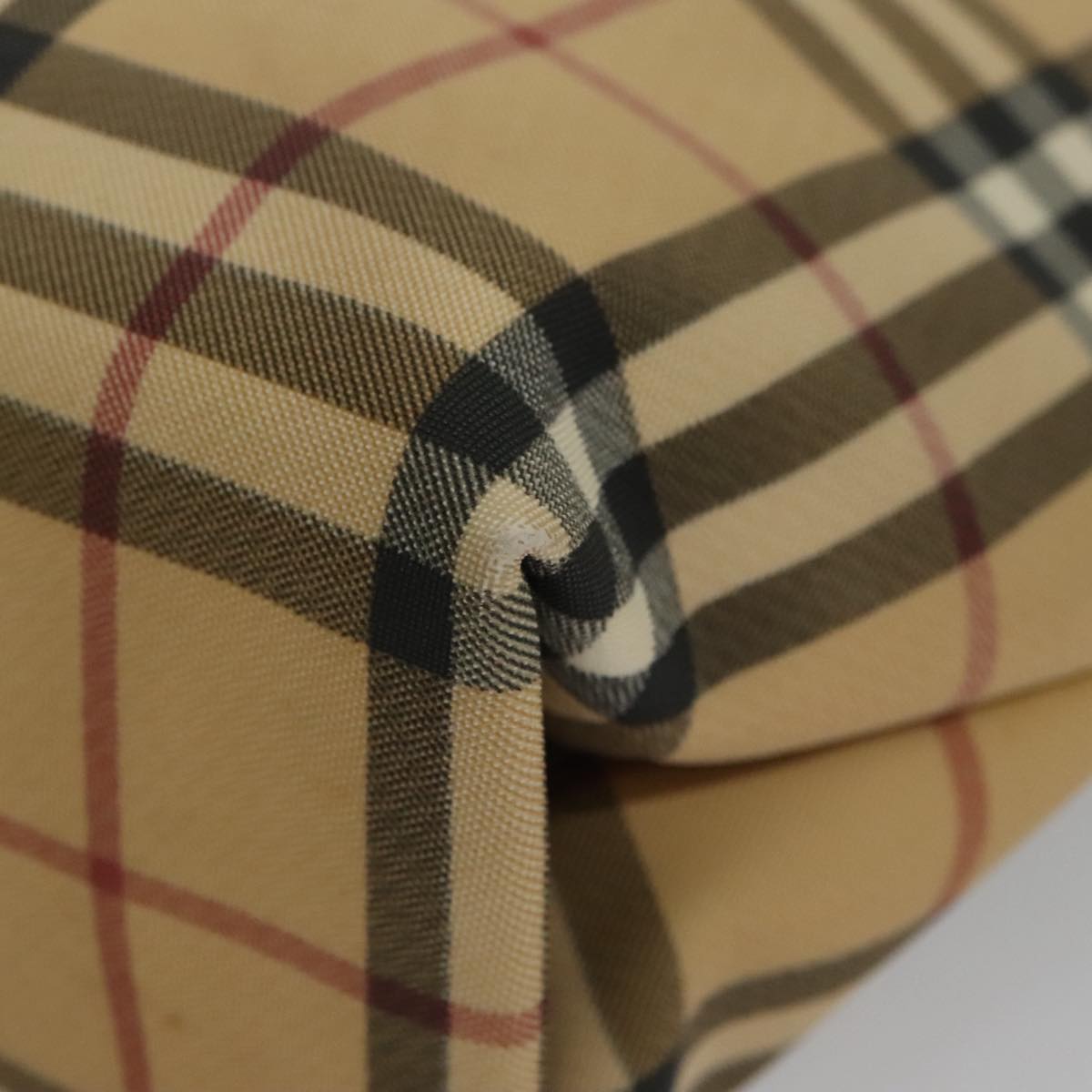 BURBERRY Nova Check Tote Bag PVC Beige Auth 104293