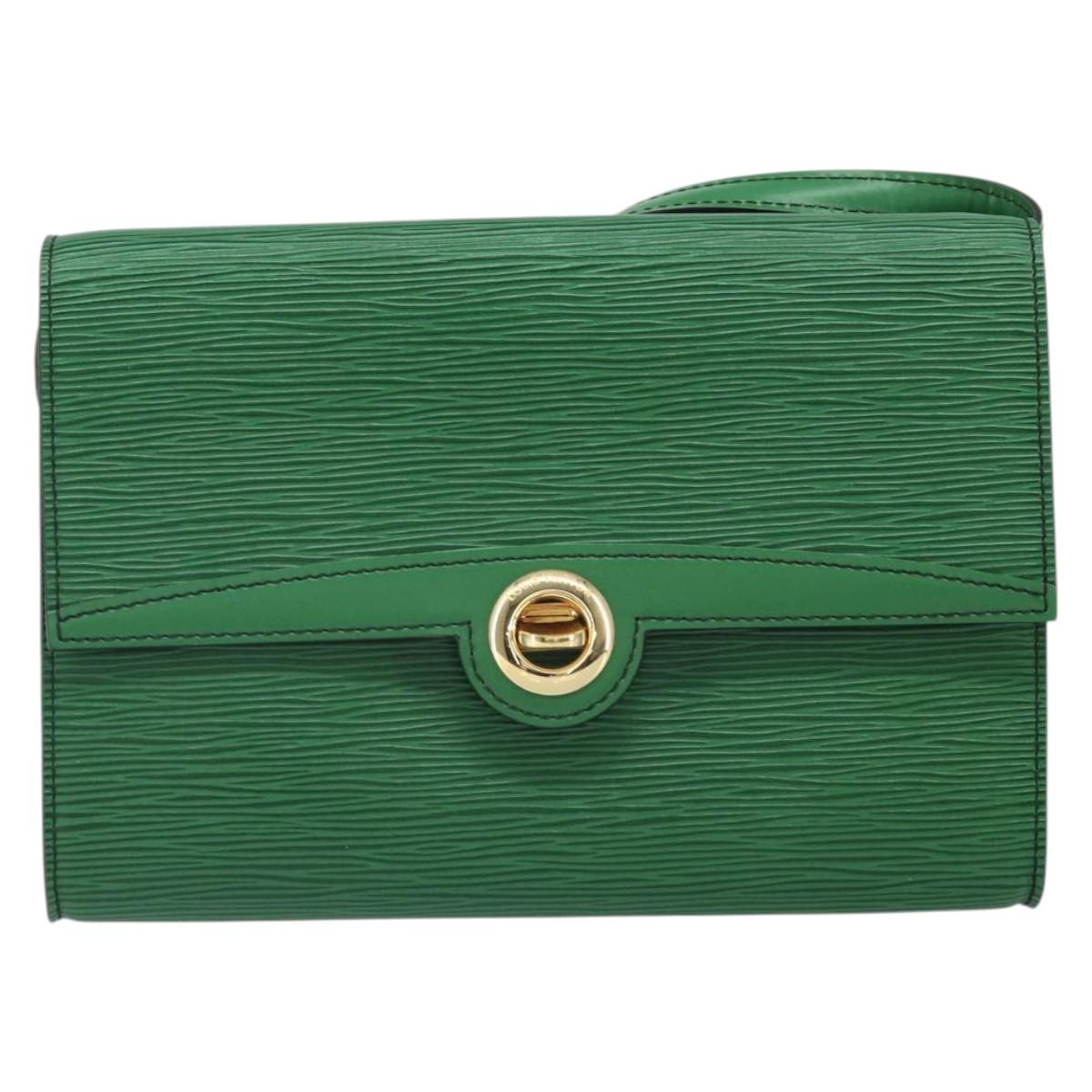 LOUIS VUITTON Epi Pochette Arche Shoulder Bag Green M52574 LV Auth 104383