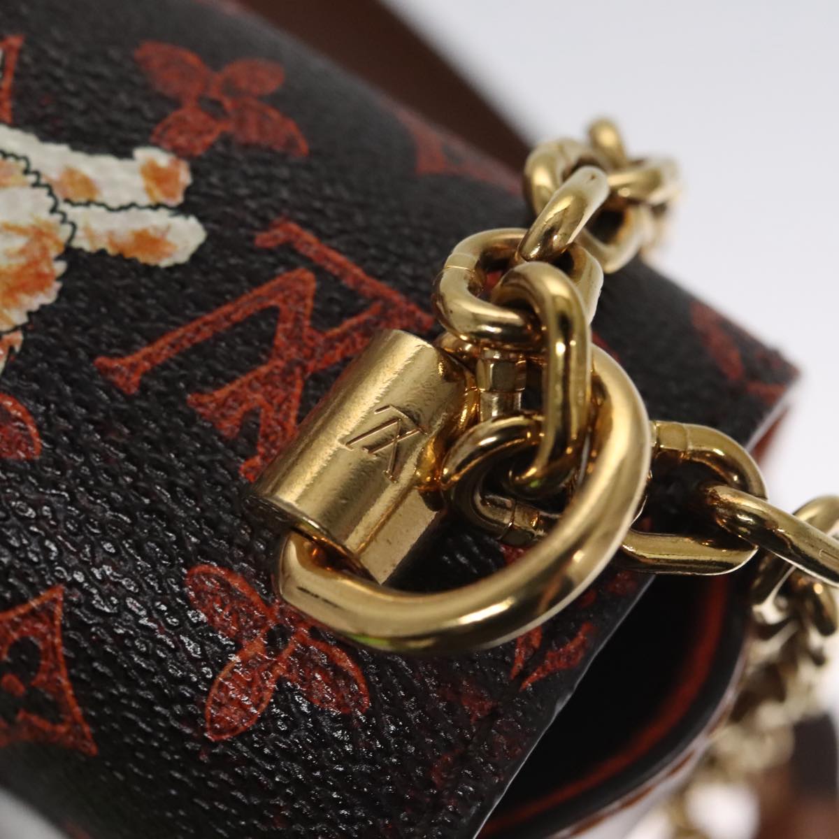 LOUIS VUITTON Catgram Sack Twist MM Shoulder Bag Marron M44408 LV Auth 104424SA