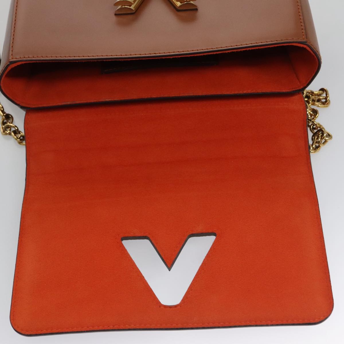 LOUIS VUITTON Catgram Sack Twist MM Shoulder Bag Marron M44408 LV Auth 104424SA