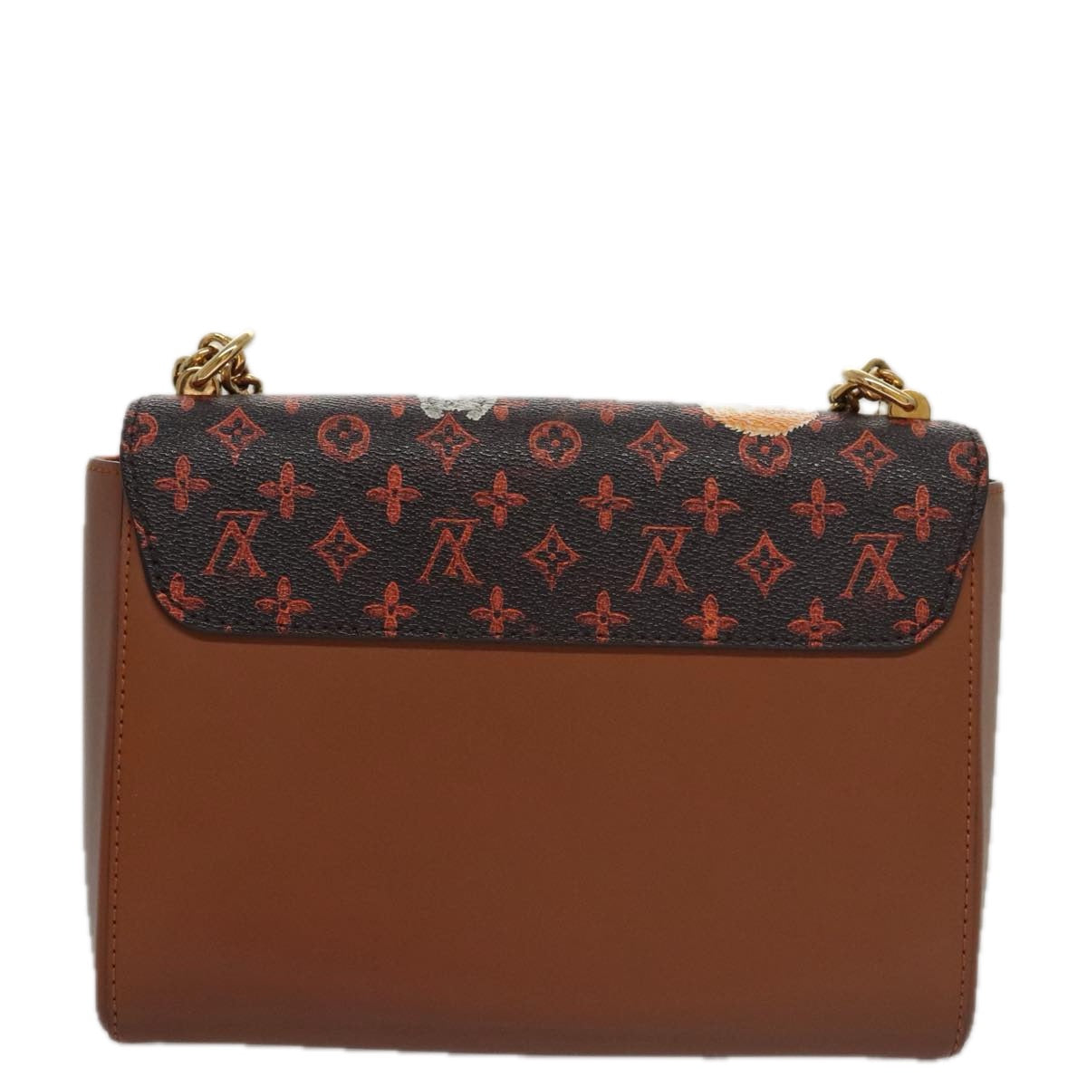 LOUIS VUITTON Catgram Sack Twist MM Shoulder Bag Marron M44408 LV Auth 104424SA