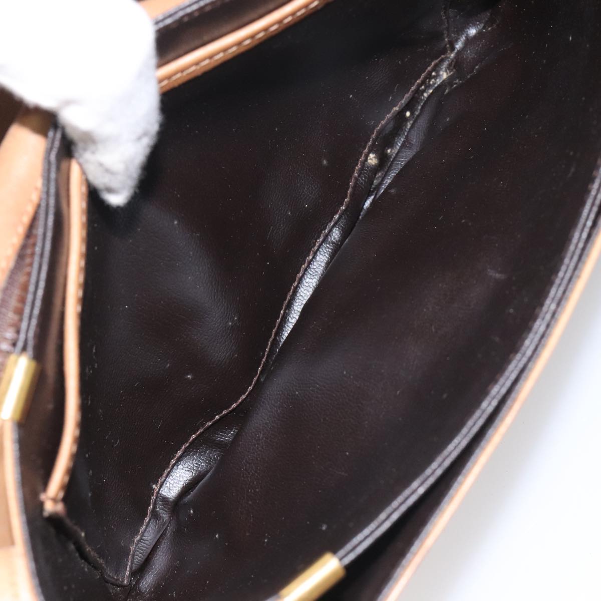 CELINE C Sulky Shoulder Bag PVC Beige Auth 104458