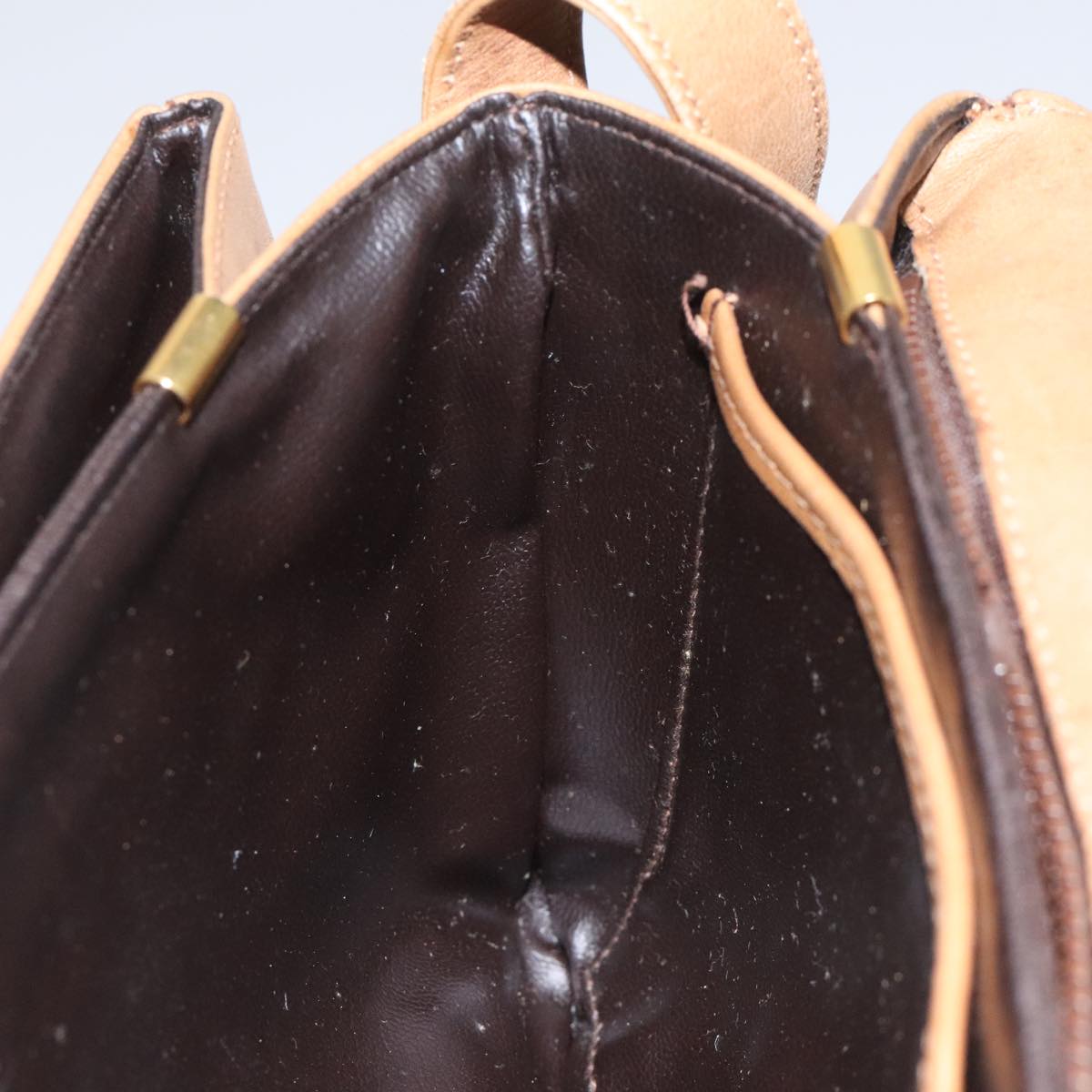 CELINE C Sulky Shoulder Bag PVC Beige Auth 104458