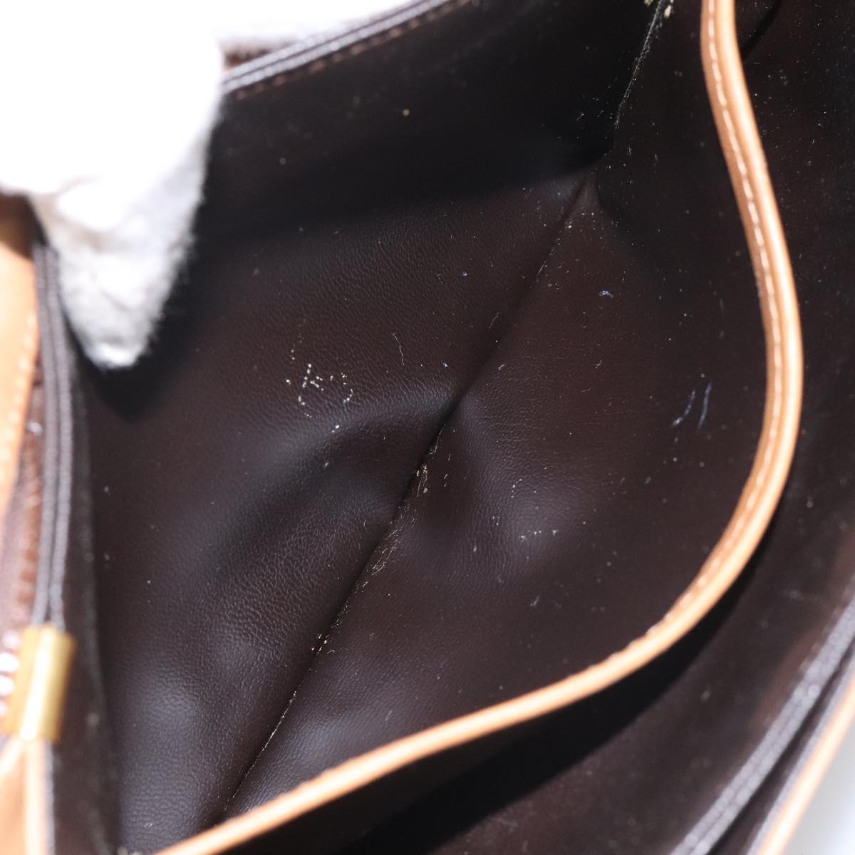 CELINE C Sulky Shoulder Bag PVC Beige Auth 104458