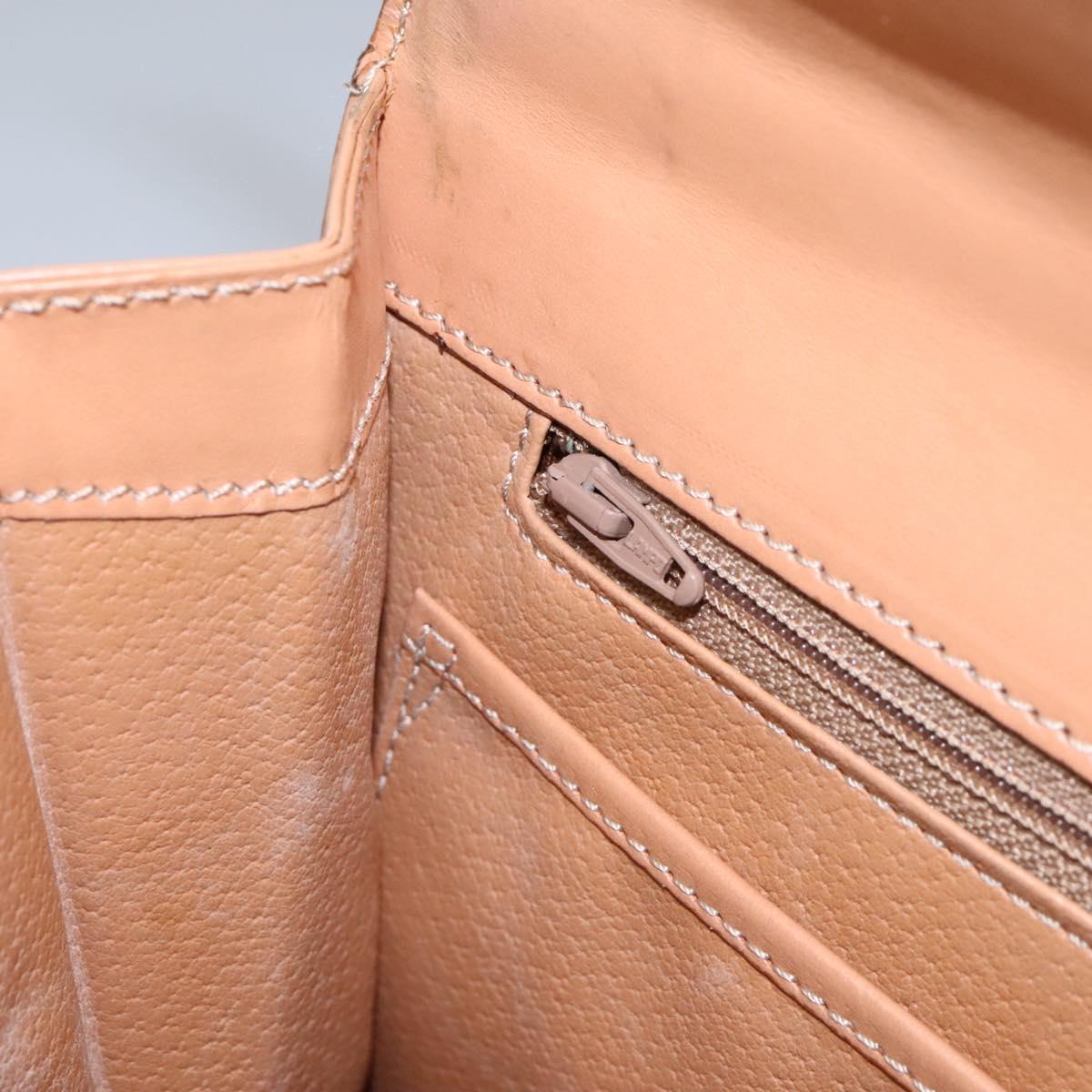 CELINE Macadam Canvas Hand Bag PVC Leather 2way Brown Gold Auth 104480V