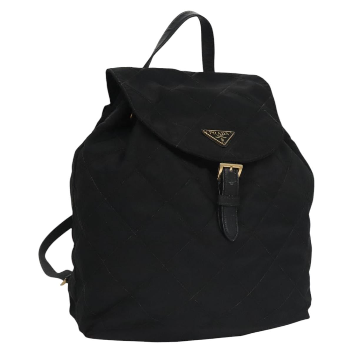 PRADA Backpack Nylon Black Auth 104486