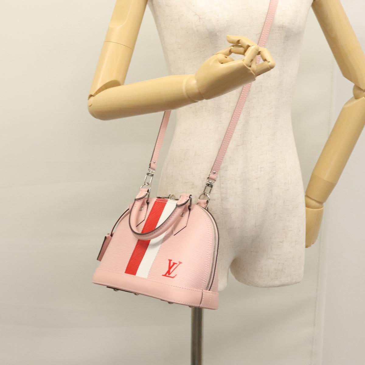 LOUIS VUITTON Epi Alma BB Hand Bag 2way Pink Rose Valerine M51961 Auth 104499S