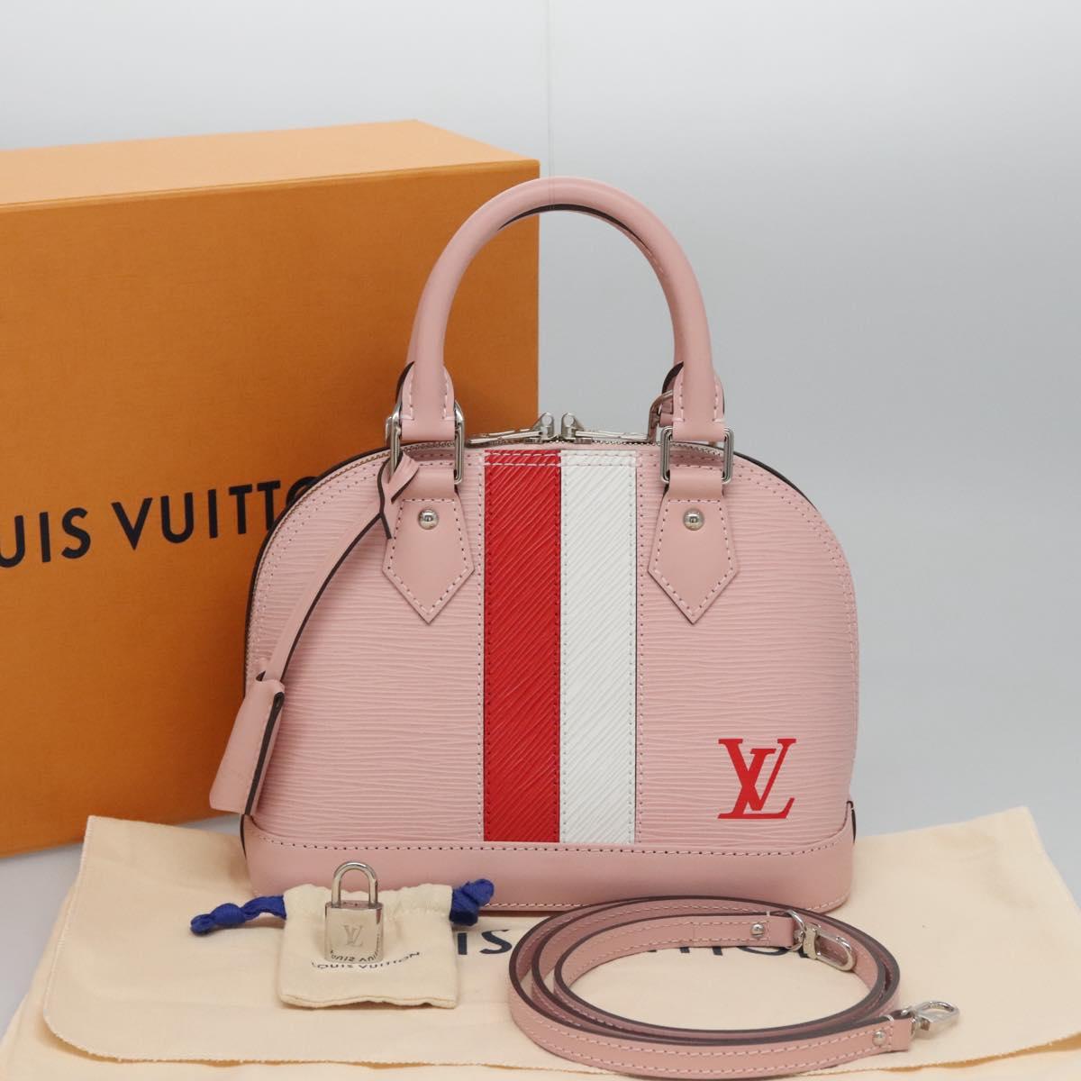 LOUIS VUITTON Epi Alma BB Hand Bag 2way Pink Rose Valerine M51961 Auth 104499S