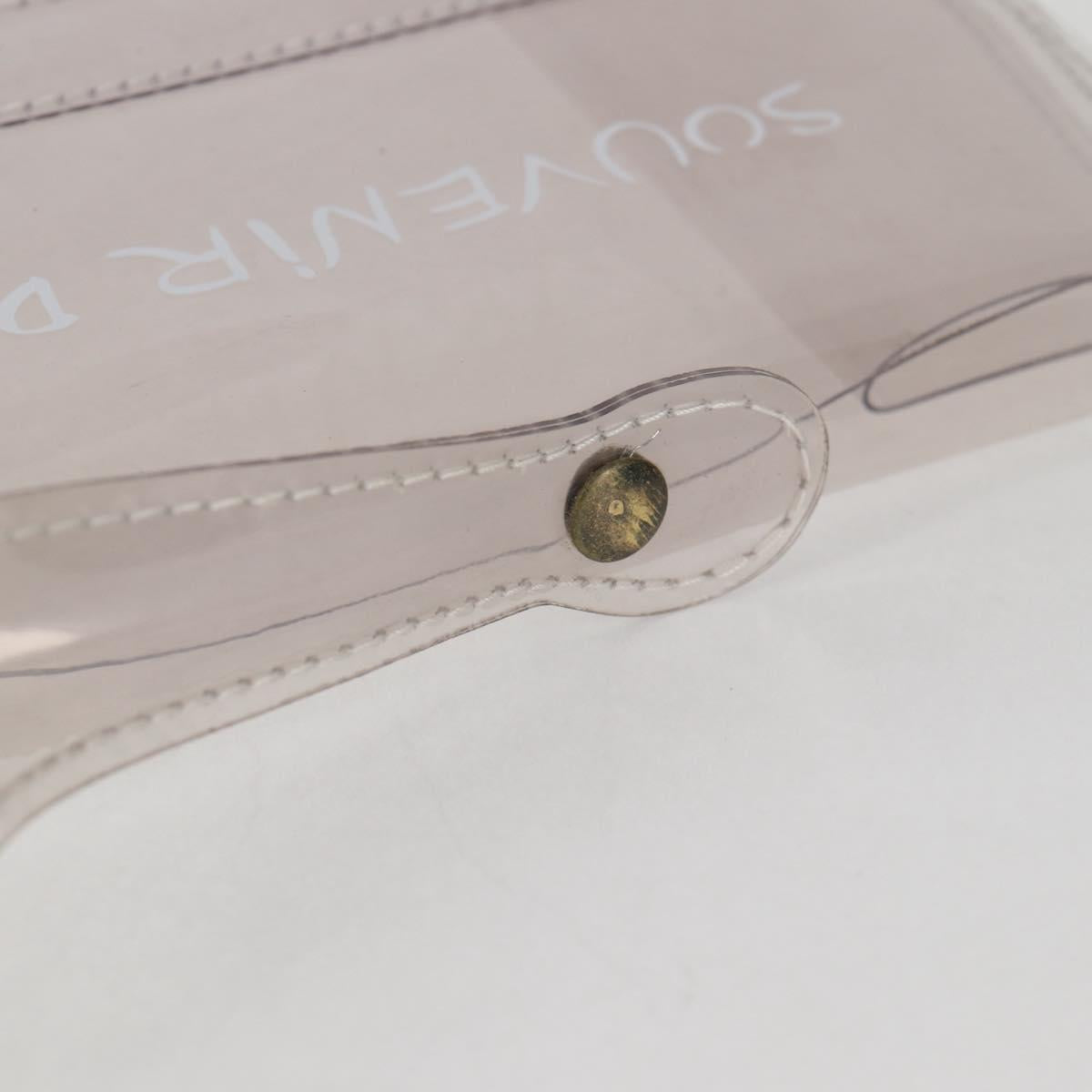 HERMES Vinyl Kelly Hand Bag Vinyl Clear Gold Auth 104506