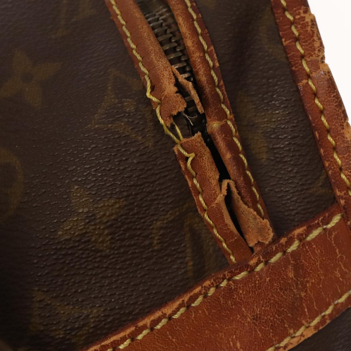 LOUIS VUITTON Monogram Sac Shan 40 Pet Carry Vintage M42024 LV Auth 104562