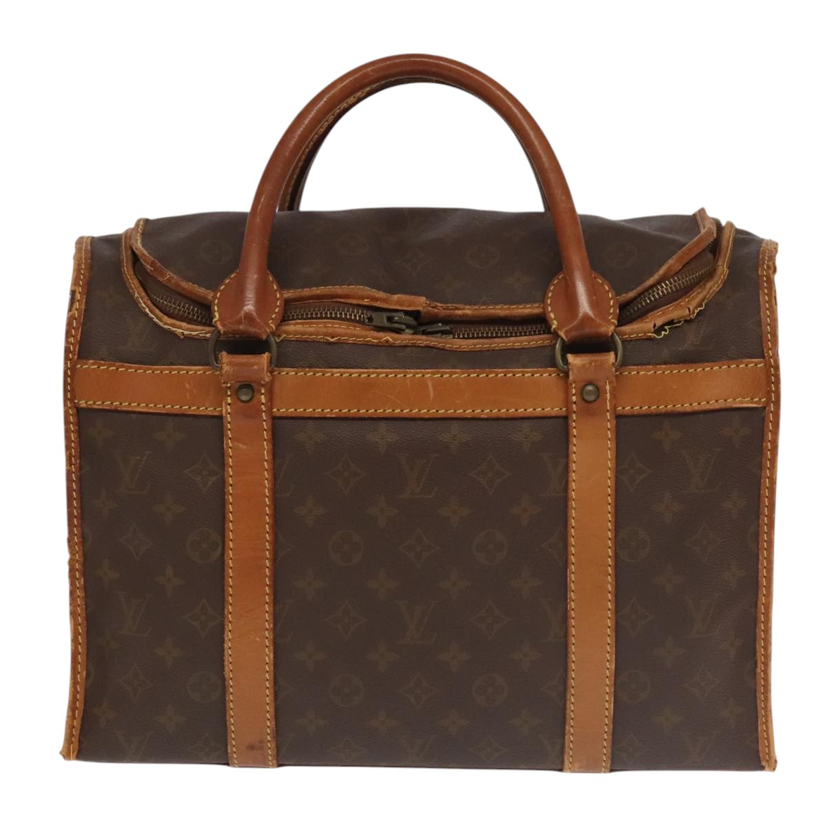 LOUIS VUITTON Monogram Sac Shan 40 Pet Carry Vintage M42024 LV Auth 104562