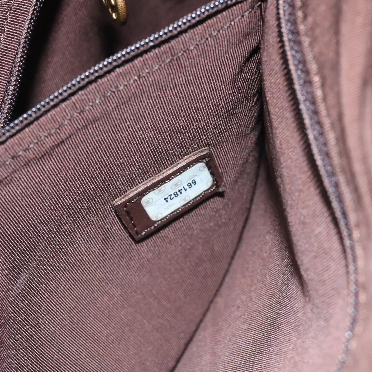 CHANEL COCO Mark Tote Bag Canvas Beige CC Auth 104584