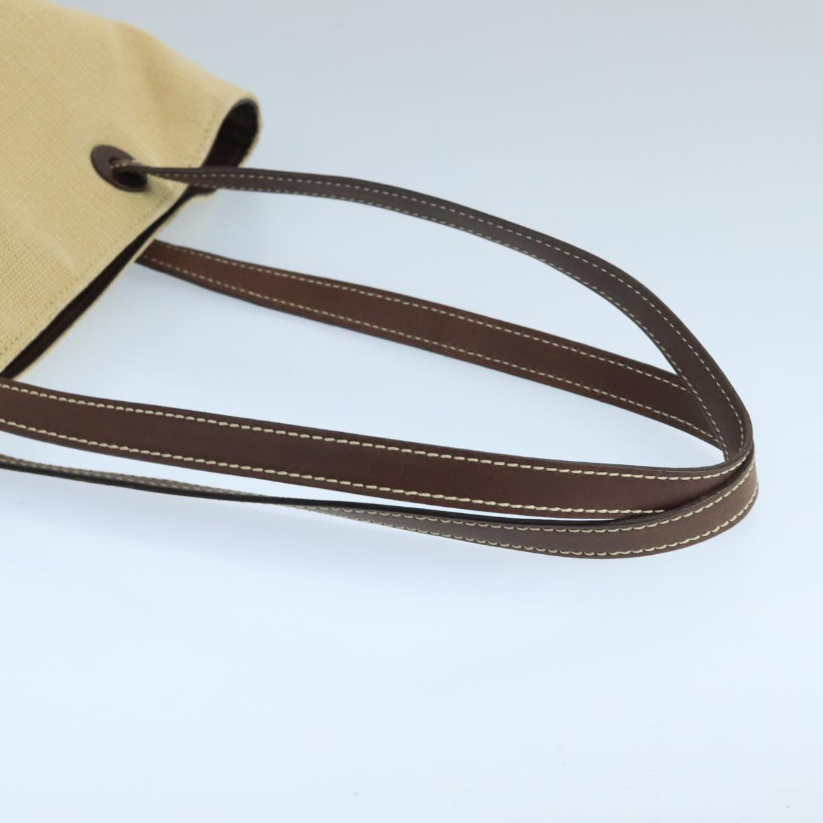 CHANEL COCO Mark Tote Bag Canvas Beige CC Auth 104584