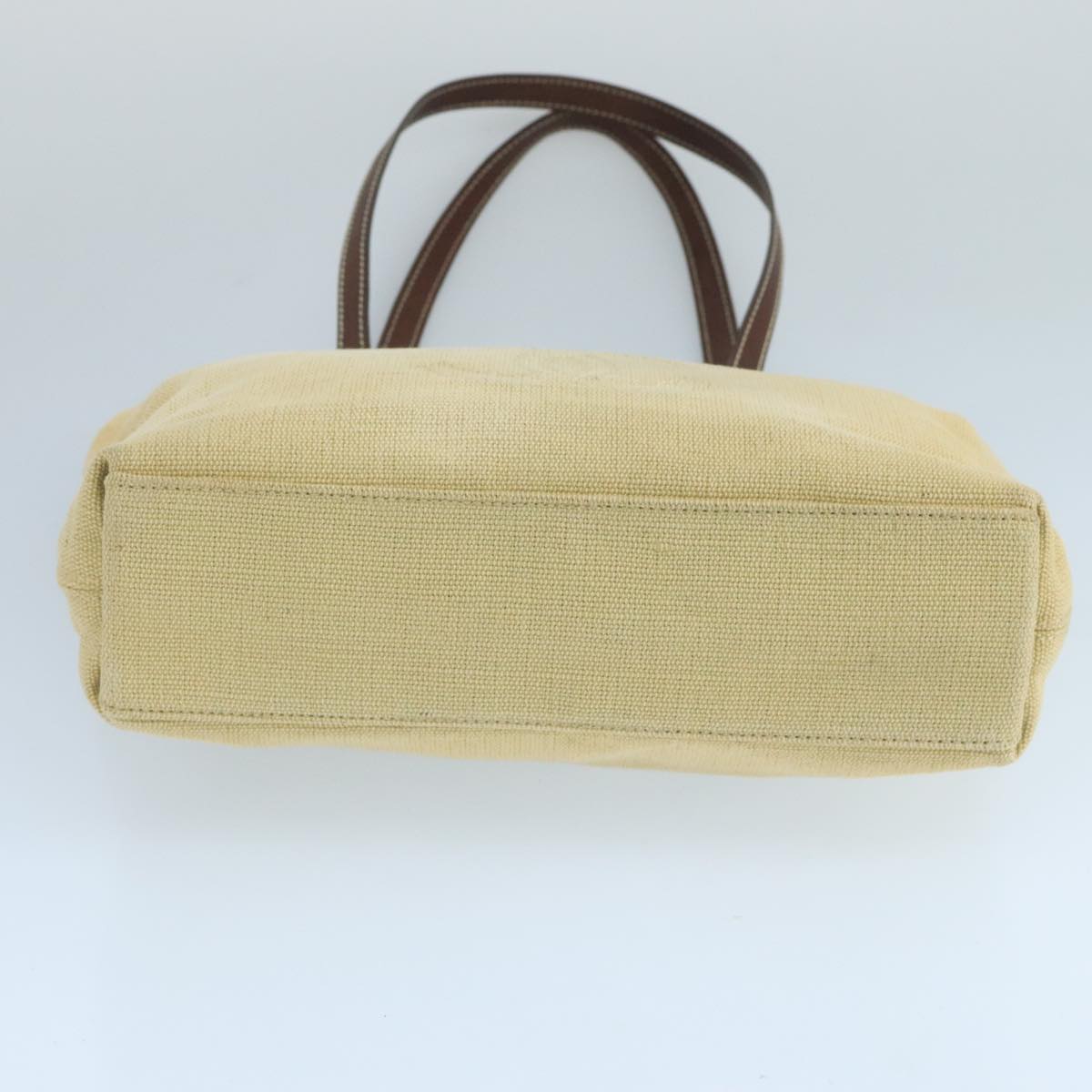 CHANEL COCO Mark Tote Bag Canvas Beige CC Auth 104584