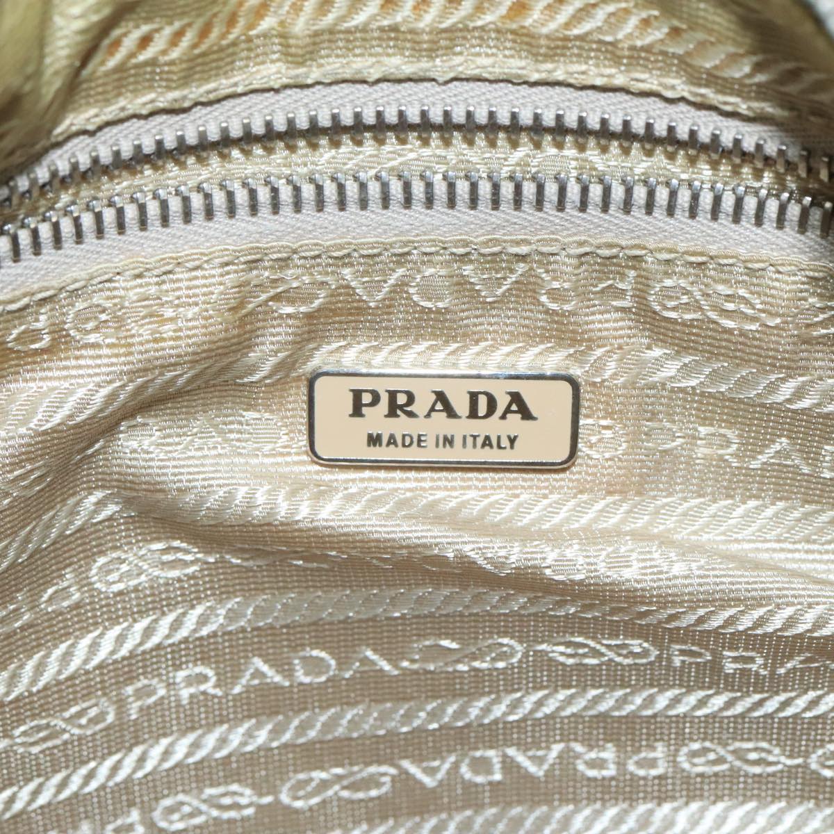 PRADA Shoulder Bag Nylon Beige Auth 104591