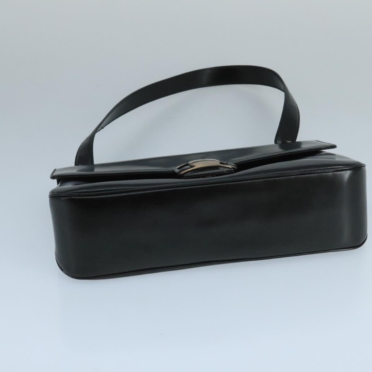 Salvatore Ferragamo Vala Shoulder Bag Leather Black Auth 104606