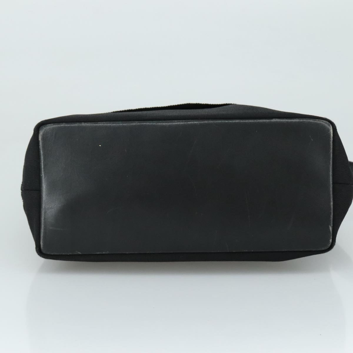 Salvatore Ferragamo Vala Hand Bag Canvas Black Auth 104705