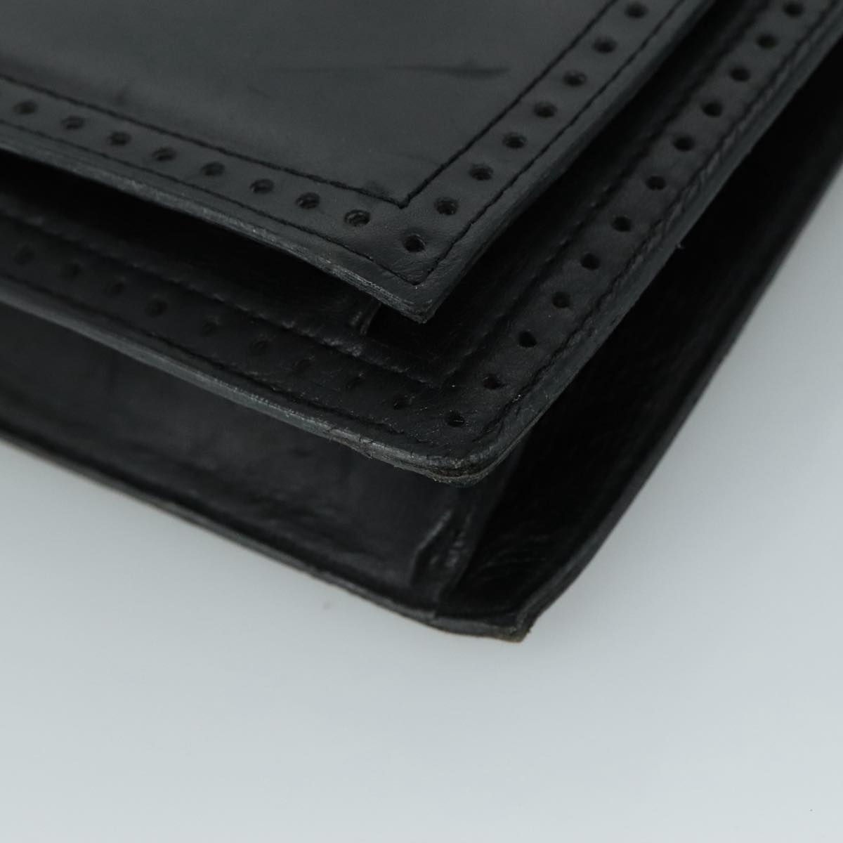 SAINT LAURENT Shoulder Bag Leather Black Auth 104721