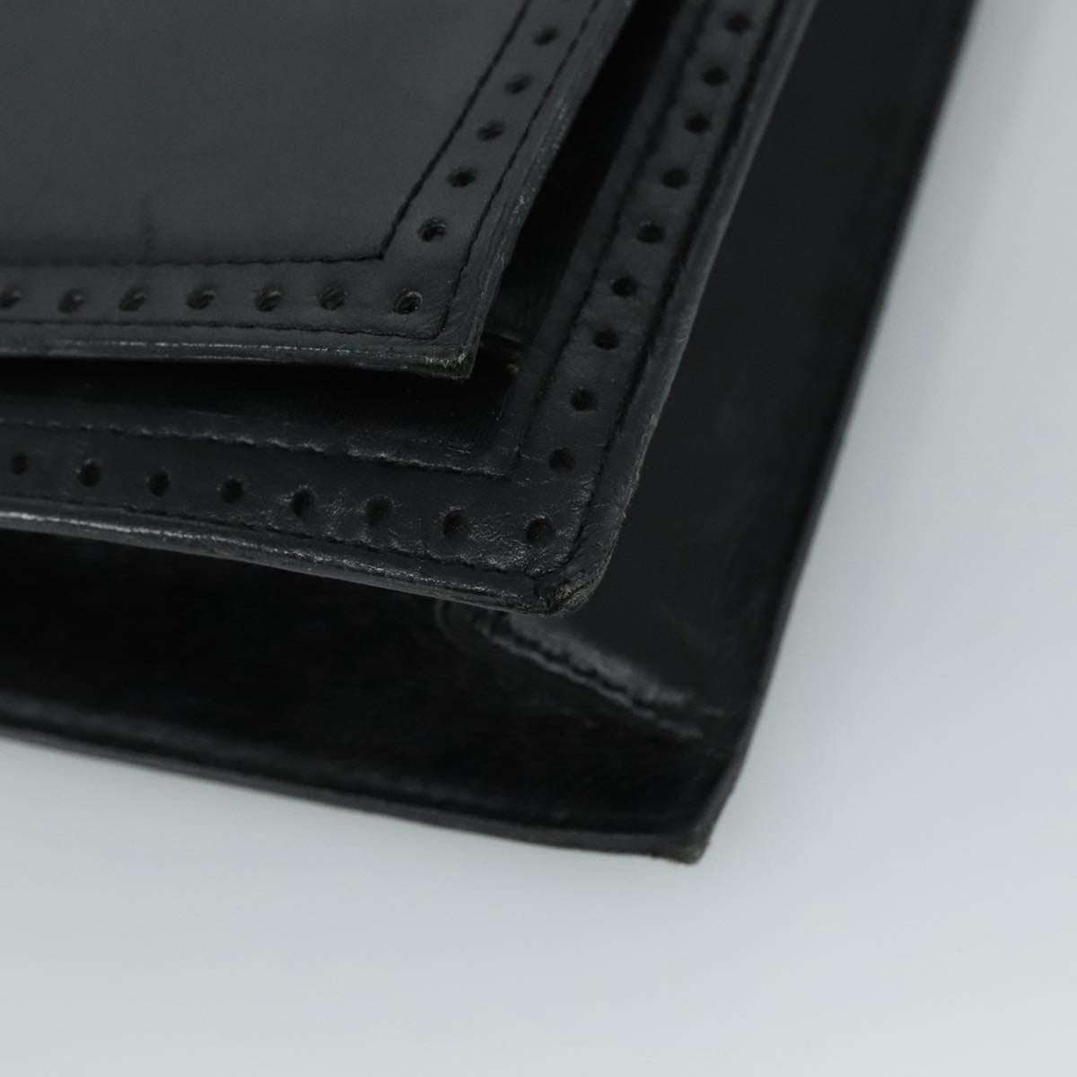 SAINT LAURENT Shoulder Bag Leather Black Auth 104721