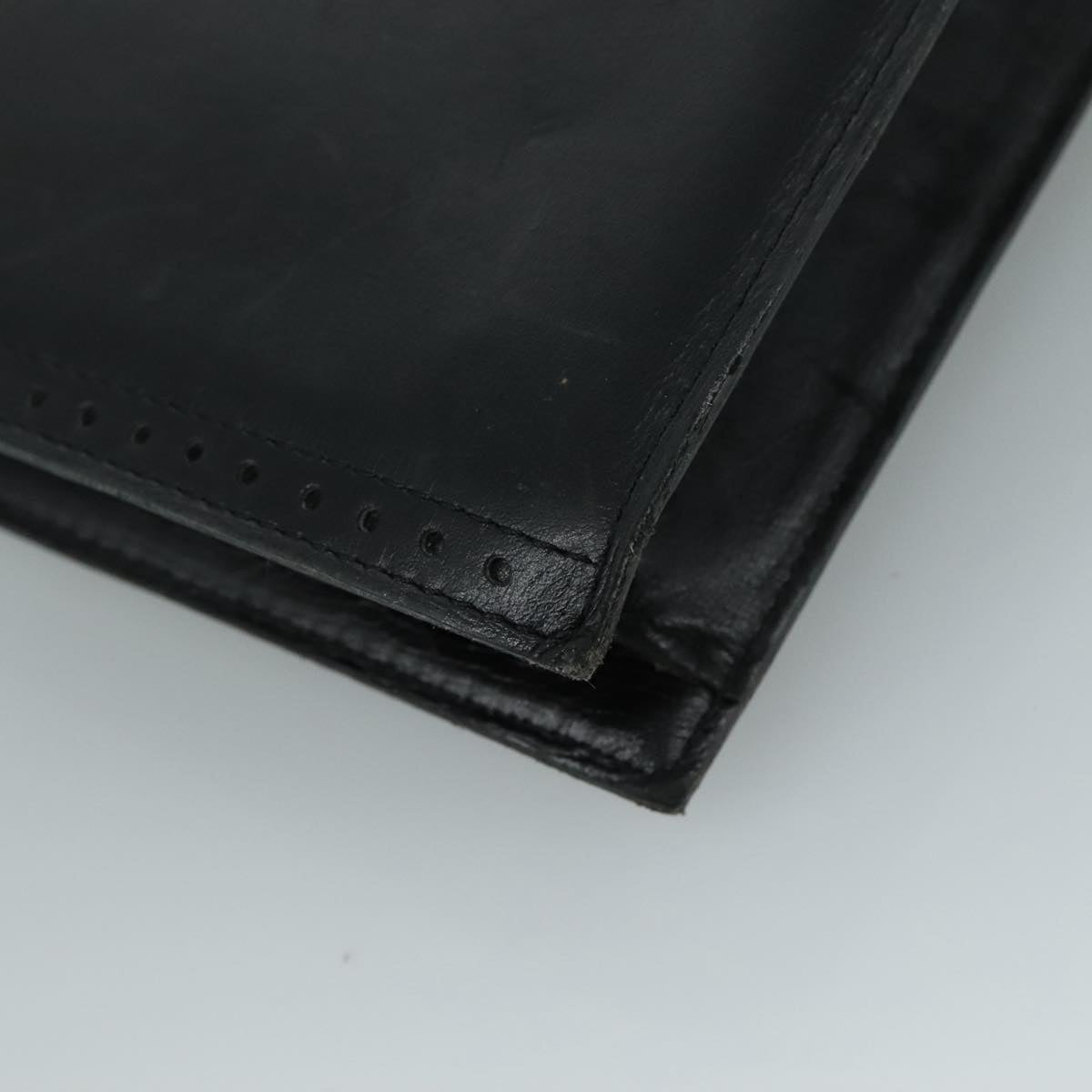 SAINT LAURENT Shoulder Bag Leather Black Auth 104721