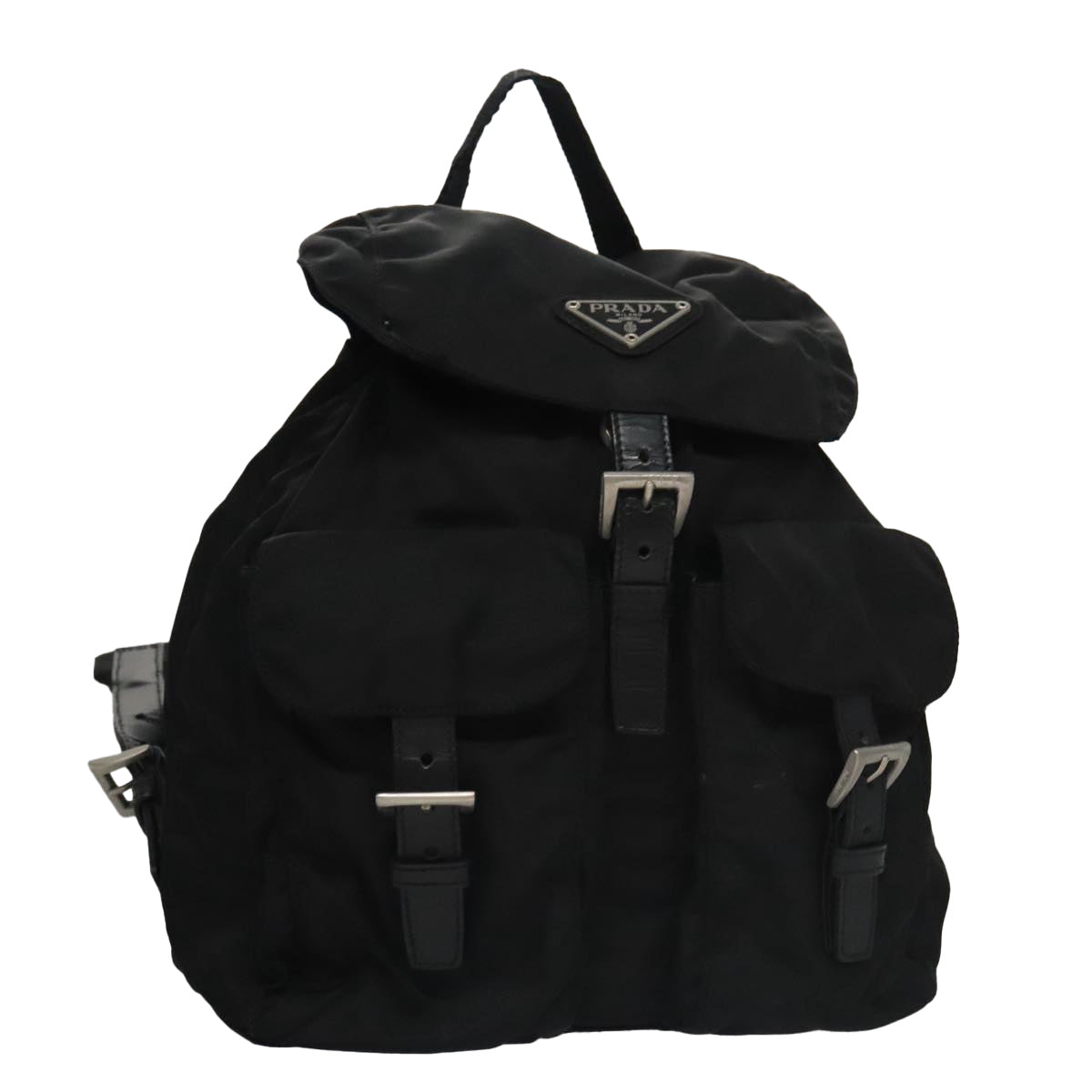 PRADA Backpack Nylon Black Auth 104744