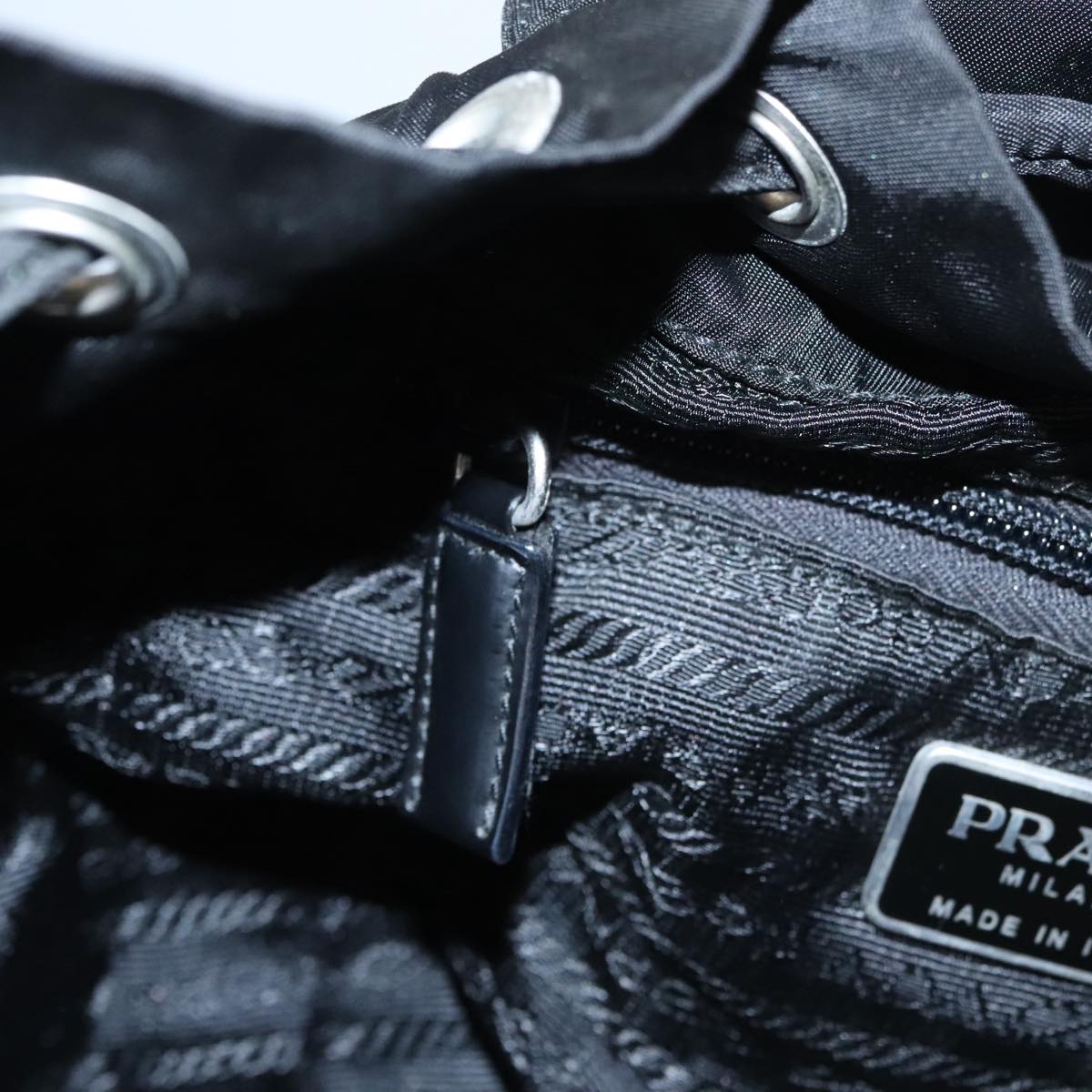 PRADA Backpack Nylon Black Auth 104744