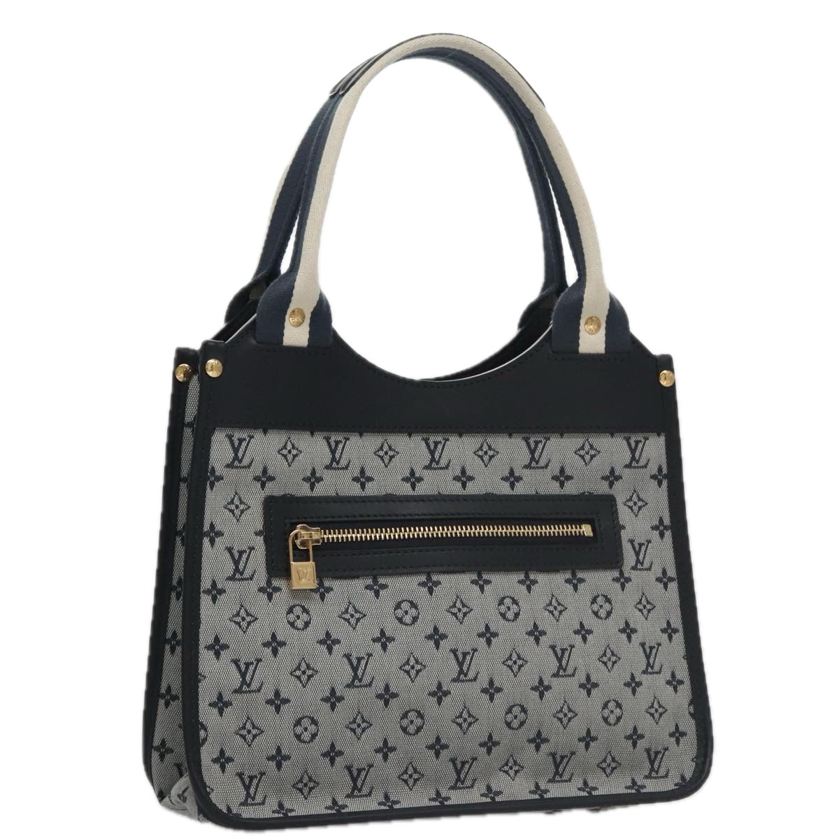 LOUIS VUITTON Monogram Mini Sac Catherine Hand Bag Blue M92325 LV Auth 104746AV