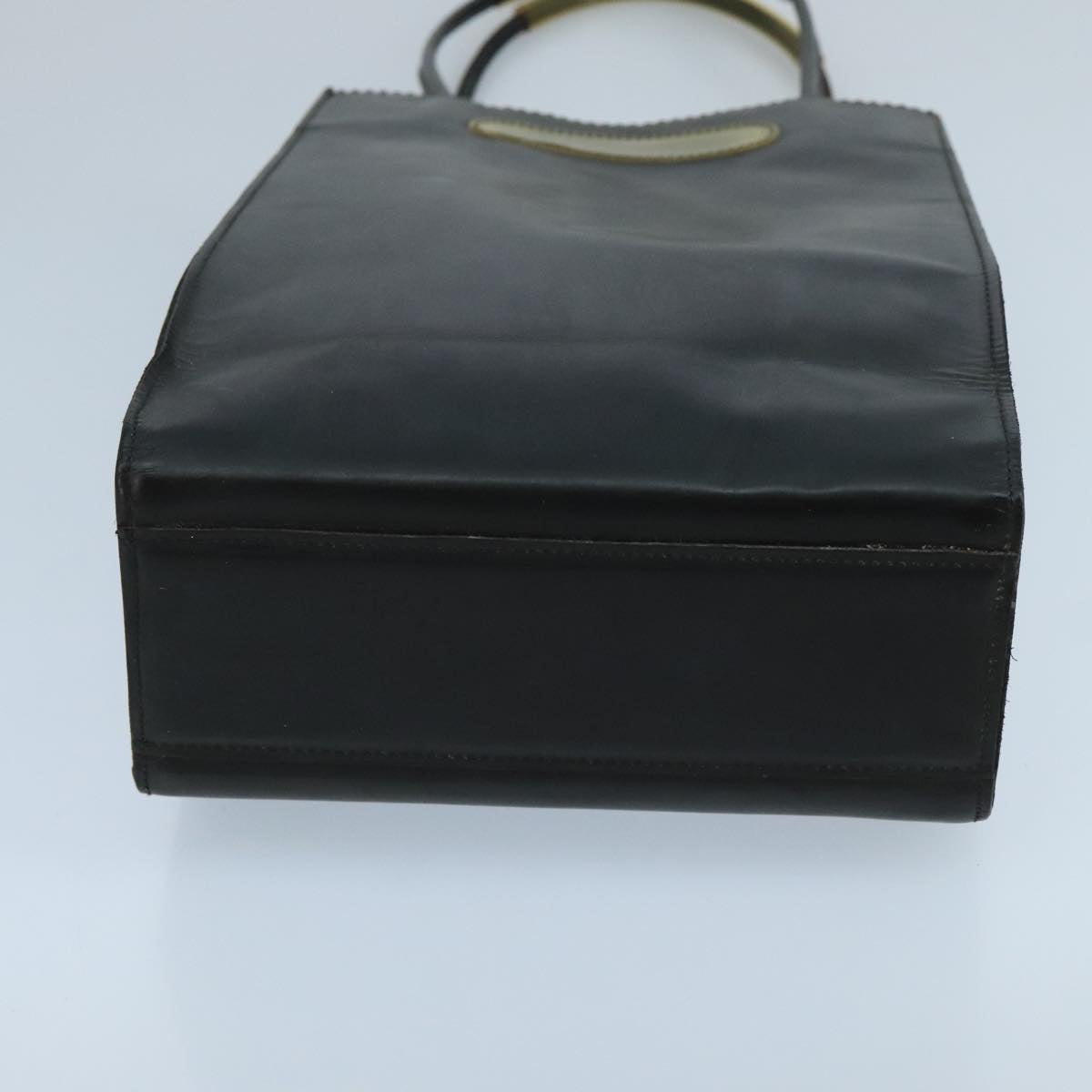 CHANEL Hand Bag Leather Black CC Auth 105085