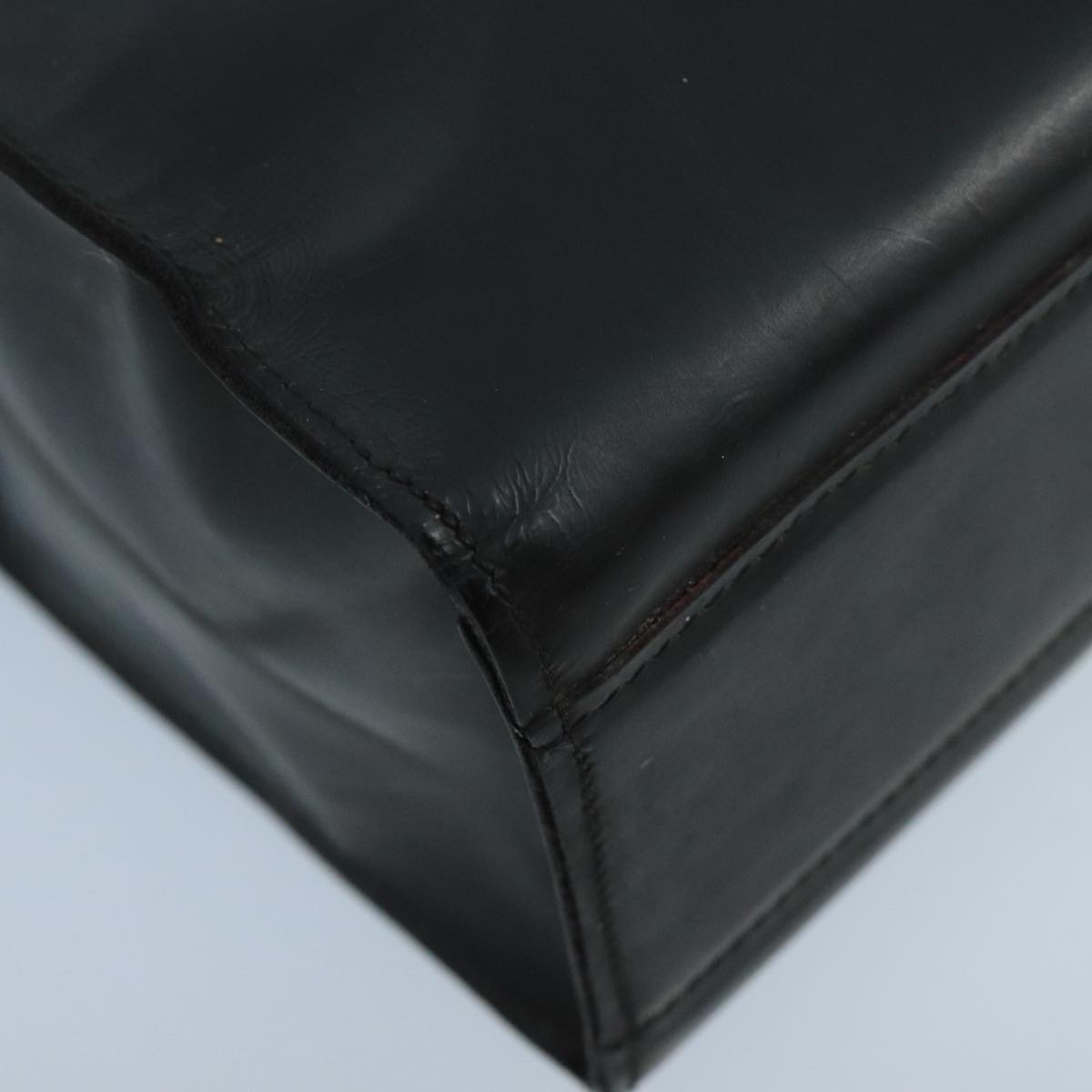 CHANEL Hand Bag Leather Black CC Auth 105085