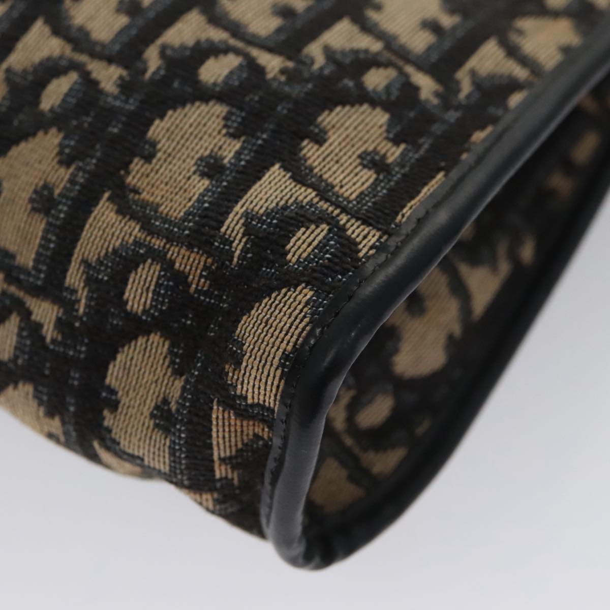 Christian Dior Trotter Canvas Shoulder Bag Navy Auth 105089