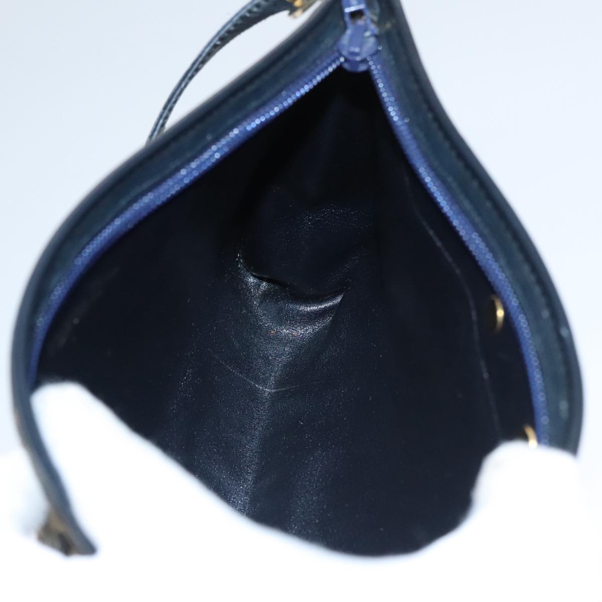 Christian Dior Trotter Canvas Shoulder Bag Navy Auth 105089